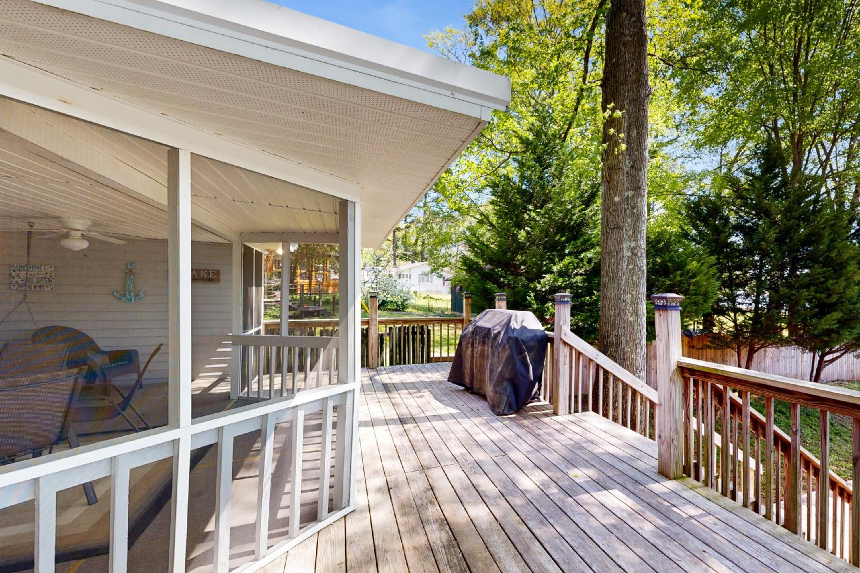 Boat Dock and Waterfront Fire Pit Lake Sinclair Gem