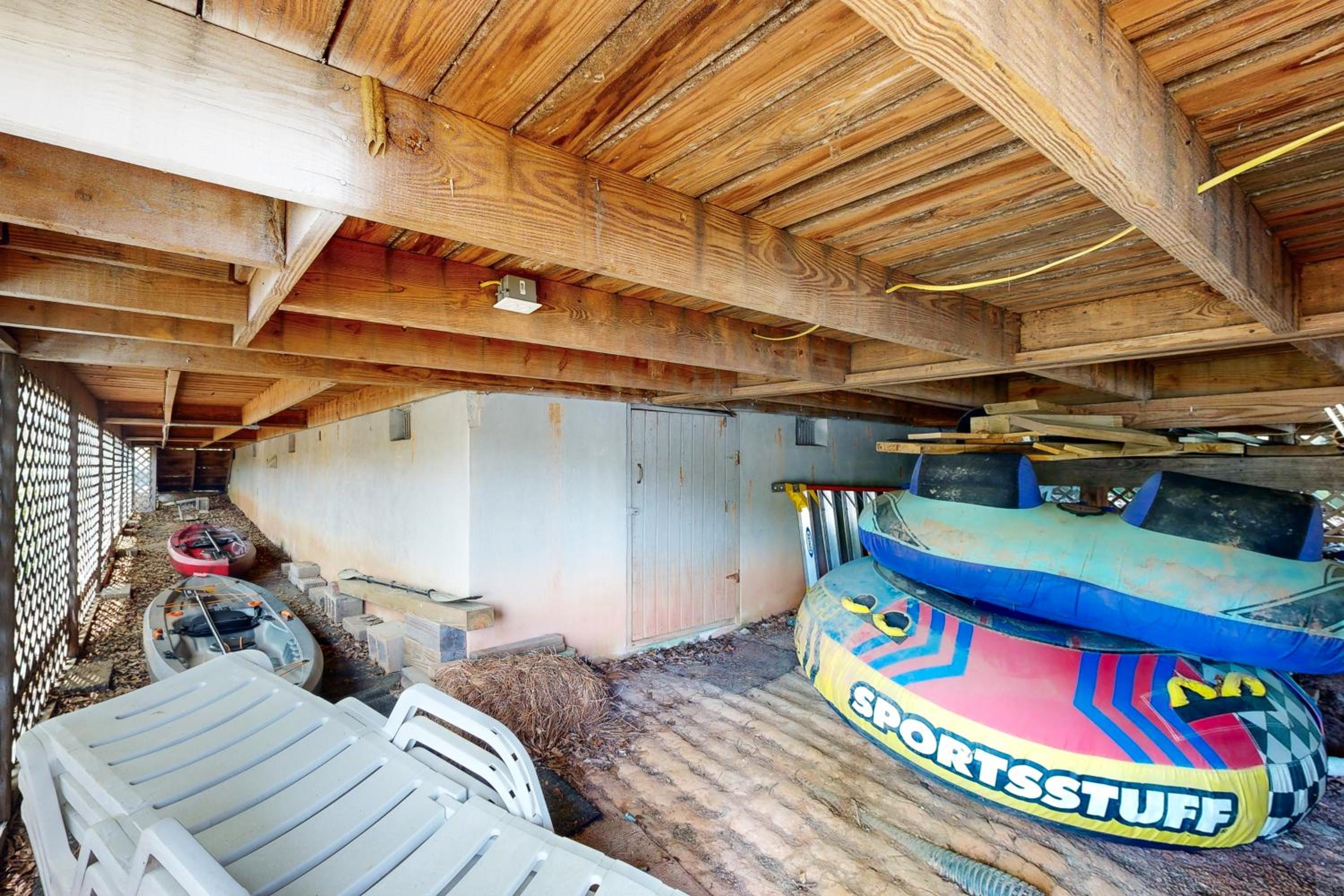 Boat Dock and Waterfront Fire Pit Lake Sinclair Gem