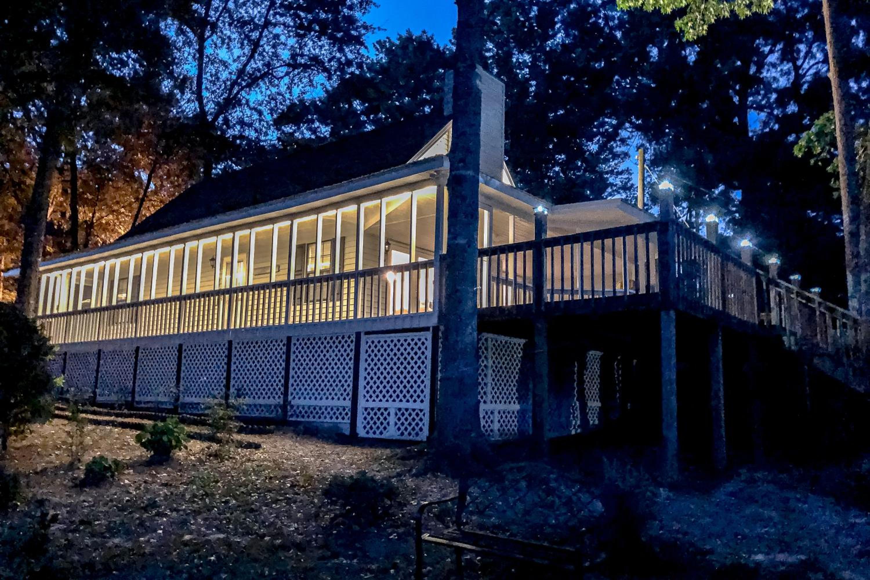 Boat Dock and Waterfront Fire Pit Lake Sinclair Gem