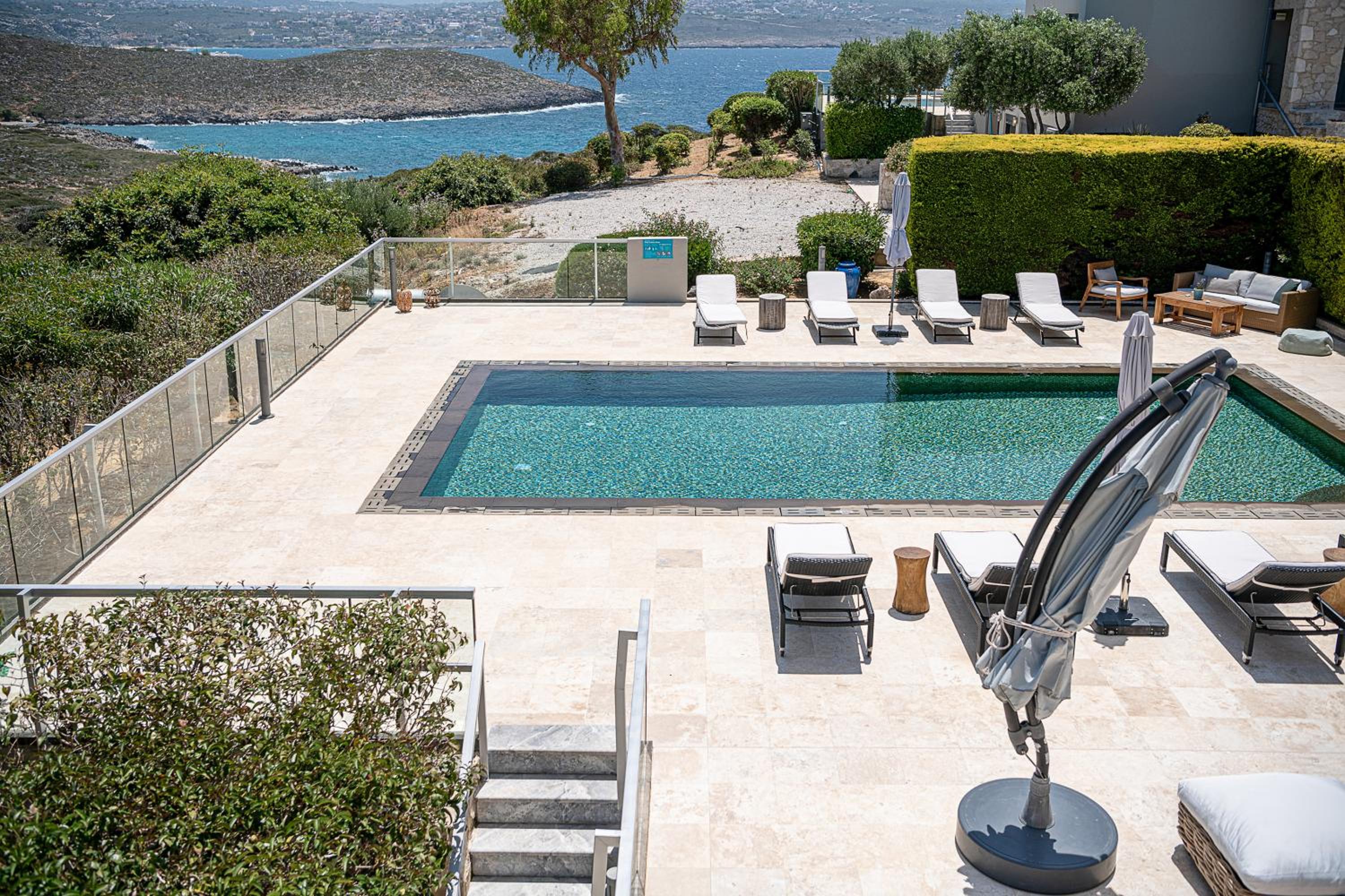 Mediterranean villa Seaview privet pool view 5