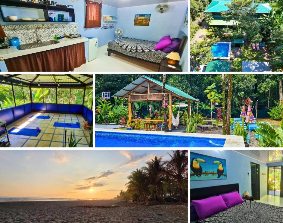 Cabina Azul in Bejuco Beach with queen bed but no air conditioning