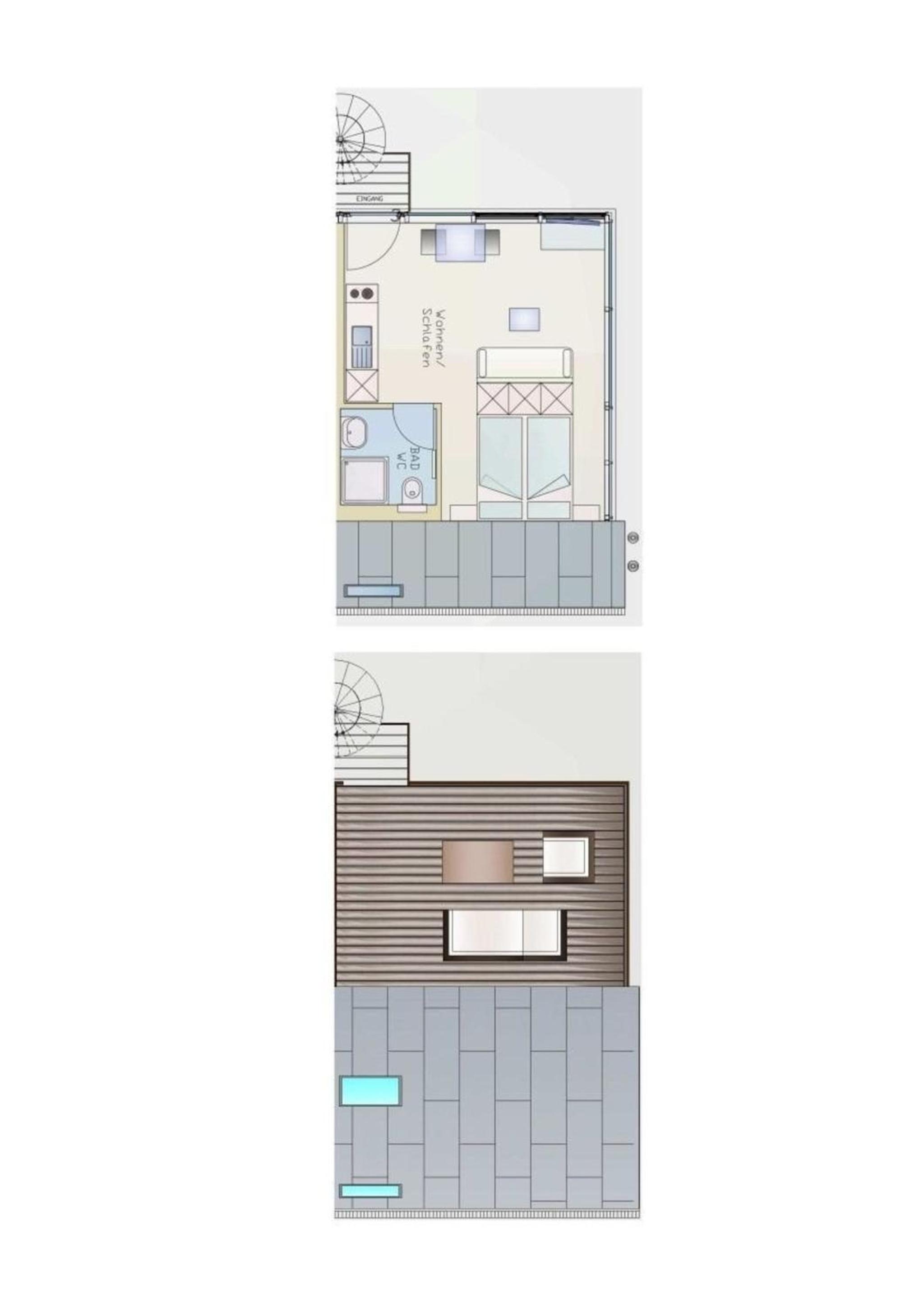 Appartment Düne 7 2OG Grundbelegung 2 Pers