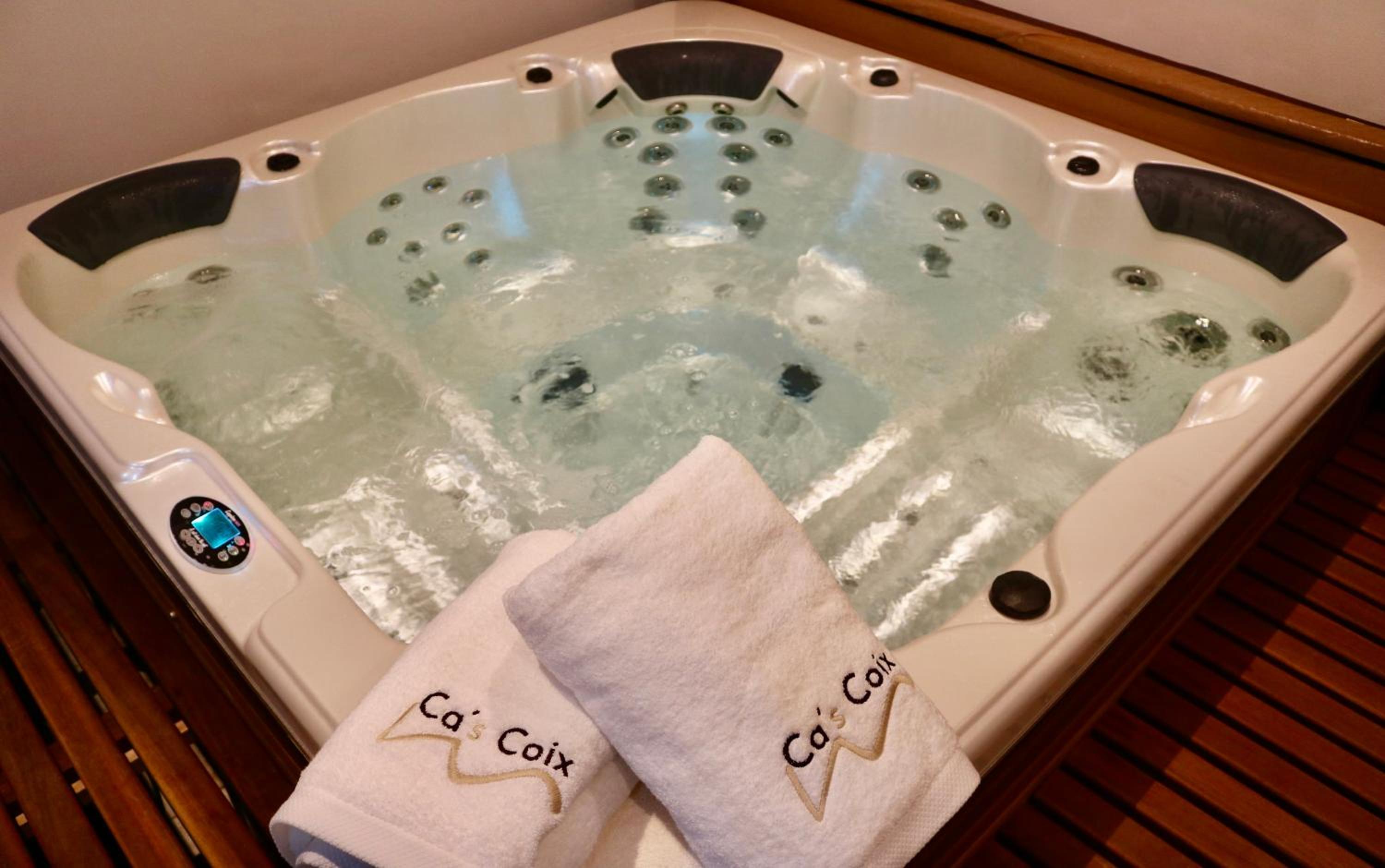 Cas Coix Jacuzzi, gym & pool view 2