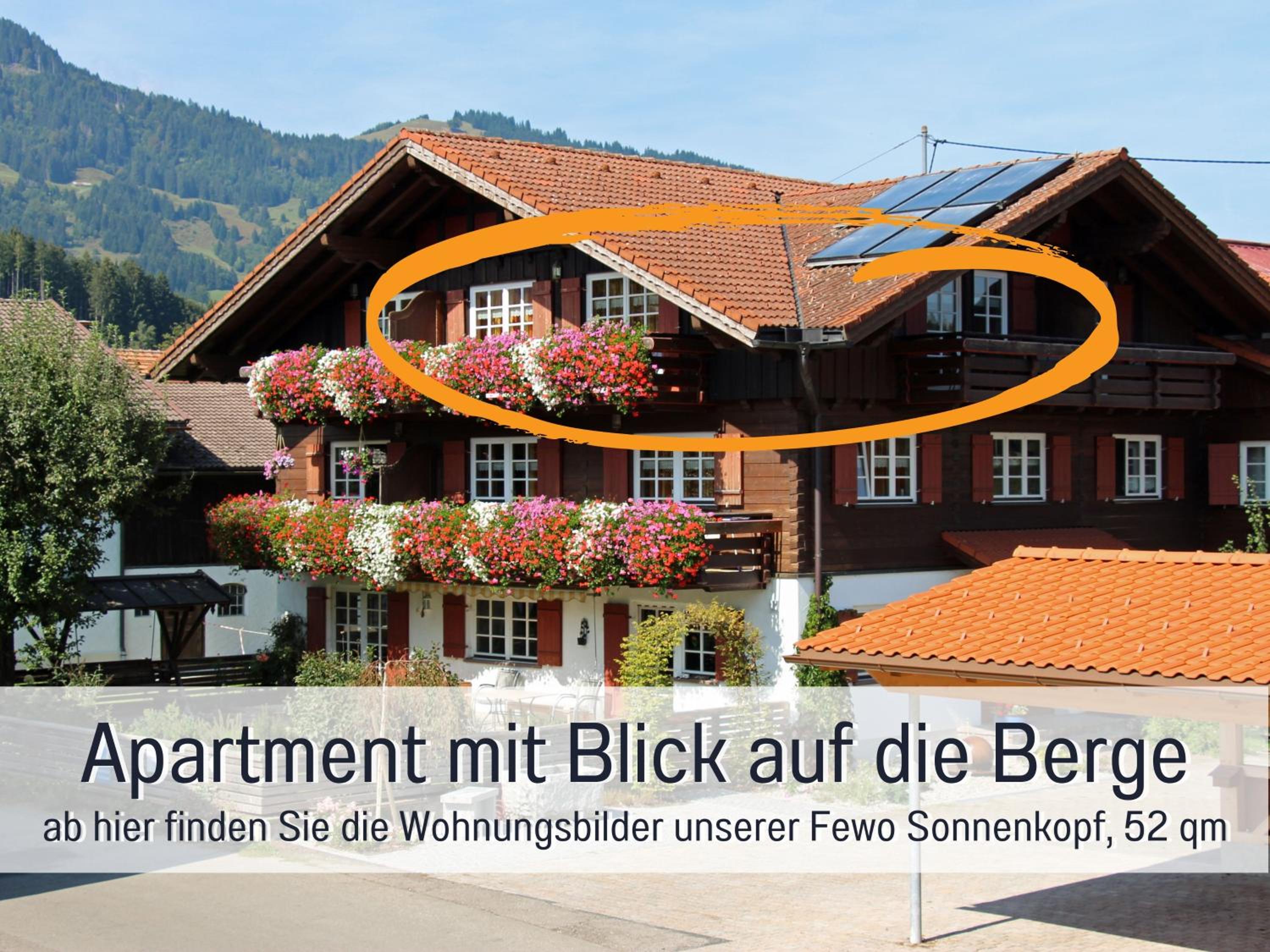 Biohof Burger, 3 sonnige Fewo, alle mit Balkon, Spielzimmer, Grillhütte, 7 km vor Oberstdorf