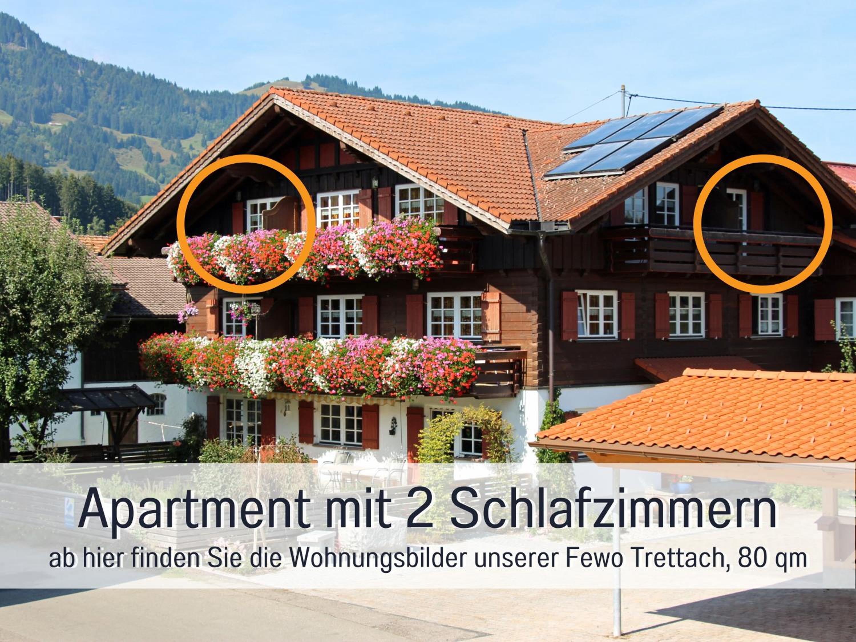 Biohof Burger, 3 sonnige Fewo, alle mit Balkon, Spielzimmer, Grillhütte, 7 km vor Oberstdorf
