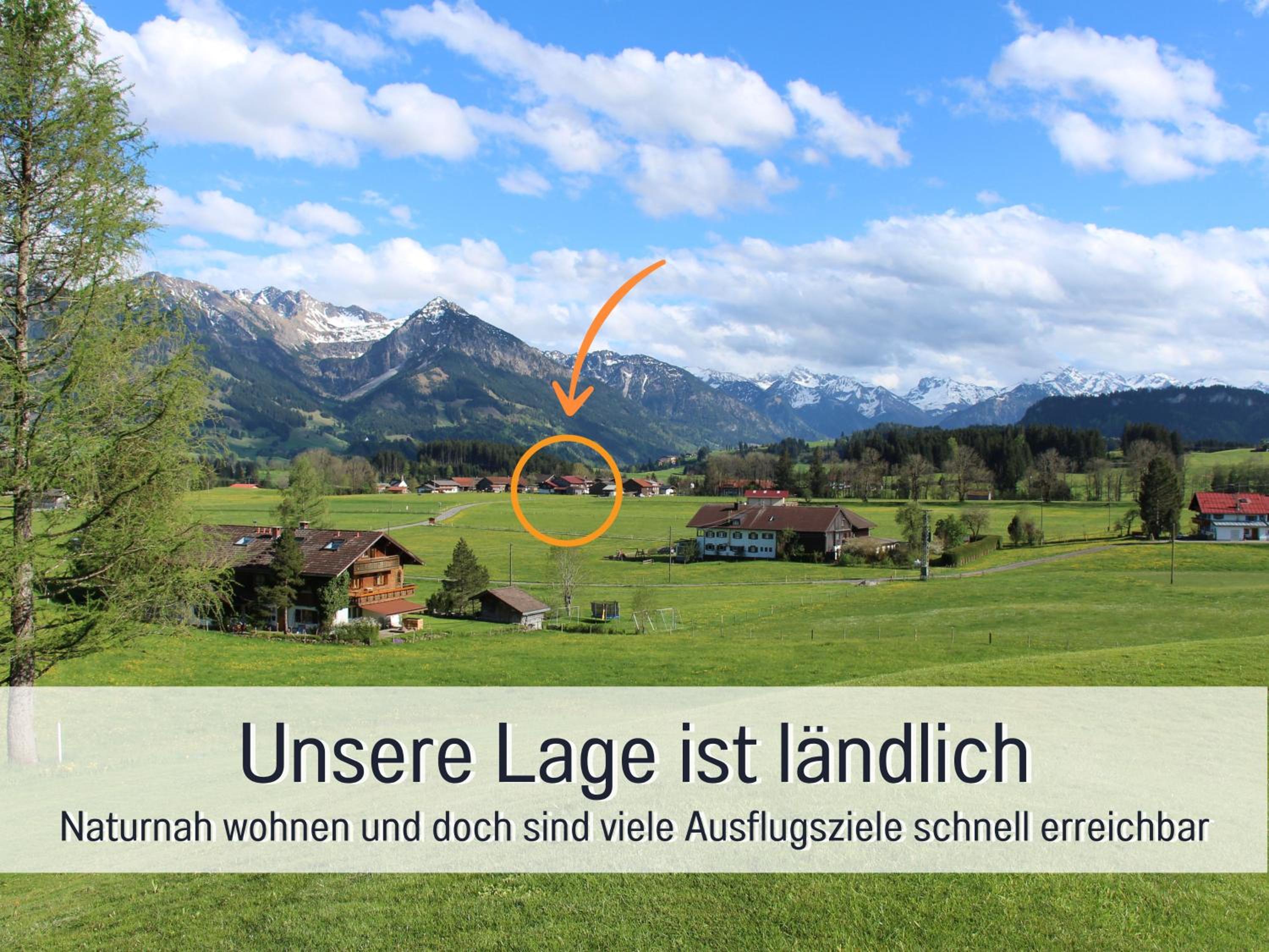 Biohof Burger, 3 sonnige Fewo, alle mit Balkon, Spielzimmer, Grillhütte, 7 km vor Oberstdorf