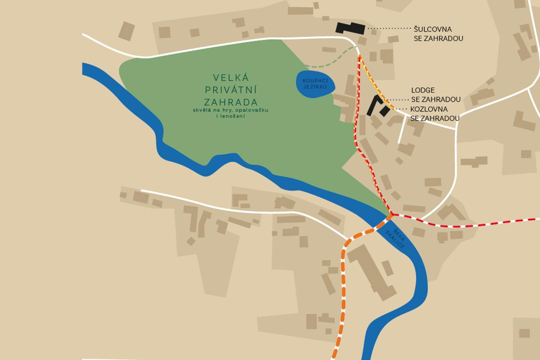 Stylová Lodge s vlastním koupáním & pergolou