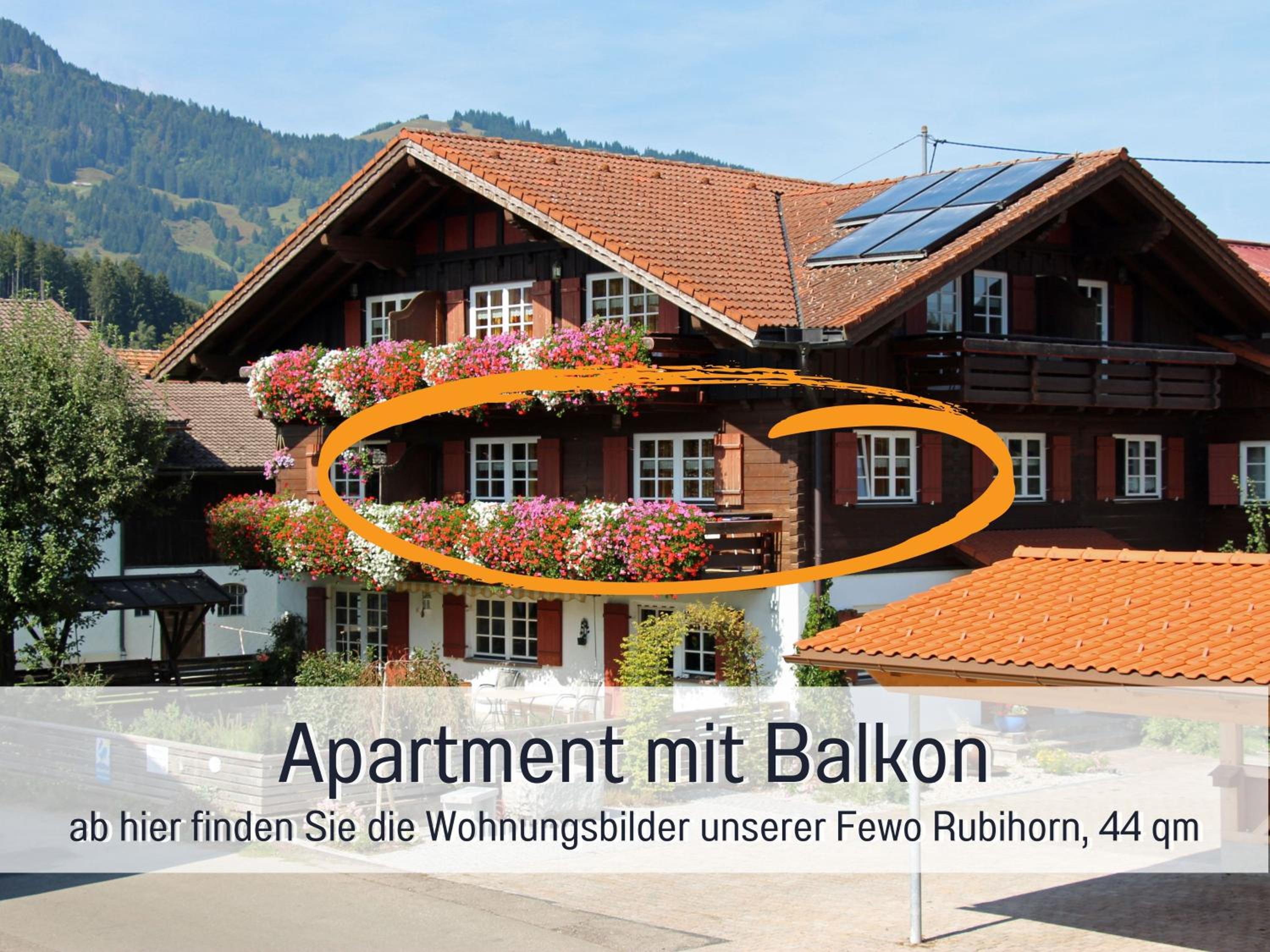 Biohof Burger, 3 sonnige Fewo, alle mit Balkon, Spielzimmer, Grillhütte, 7 km vor Oberstdorf