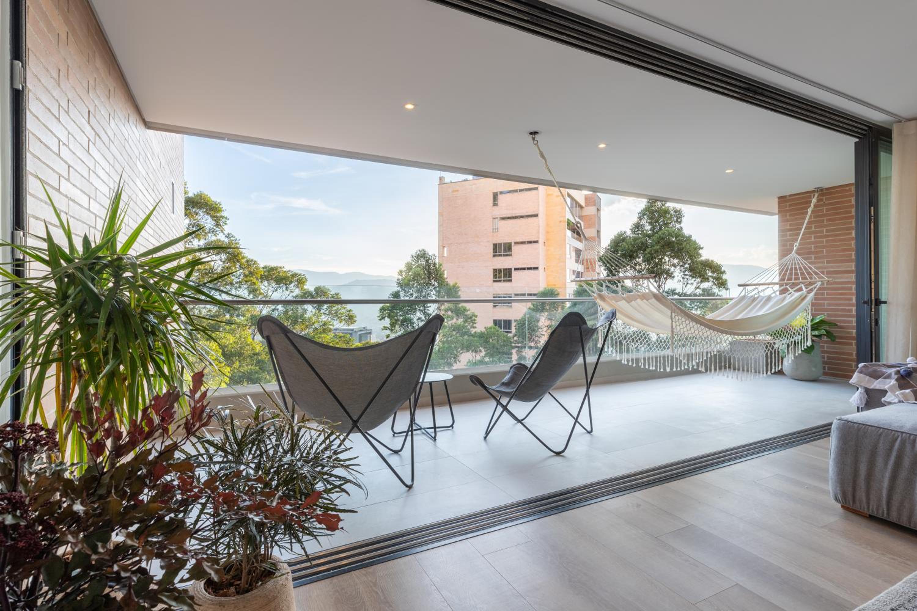 Luxury new apartment surrounded by forest
