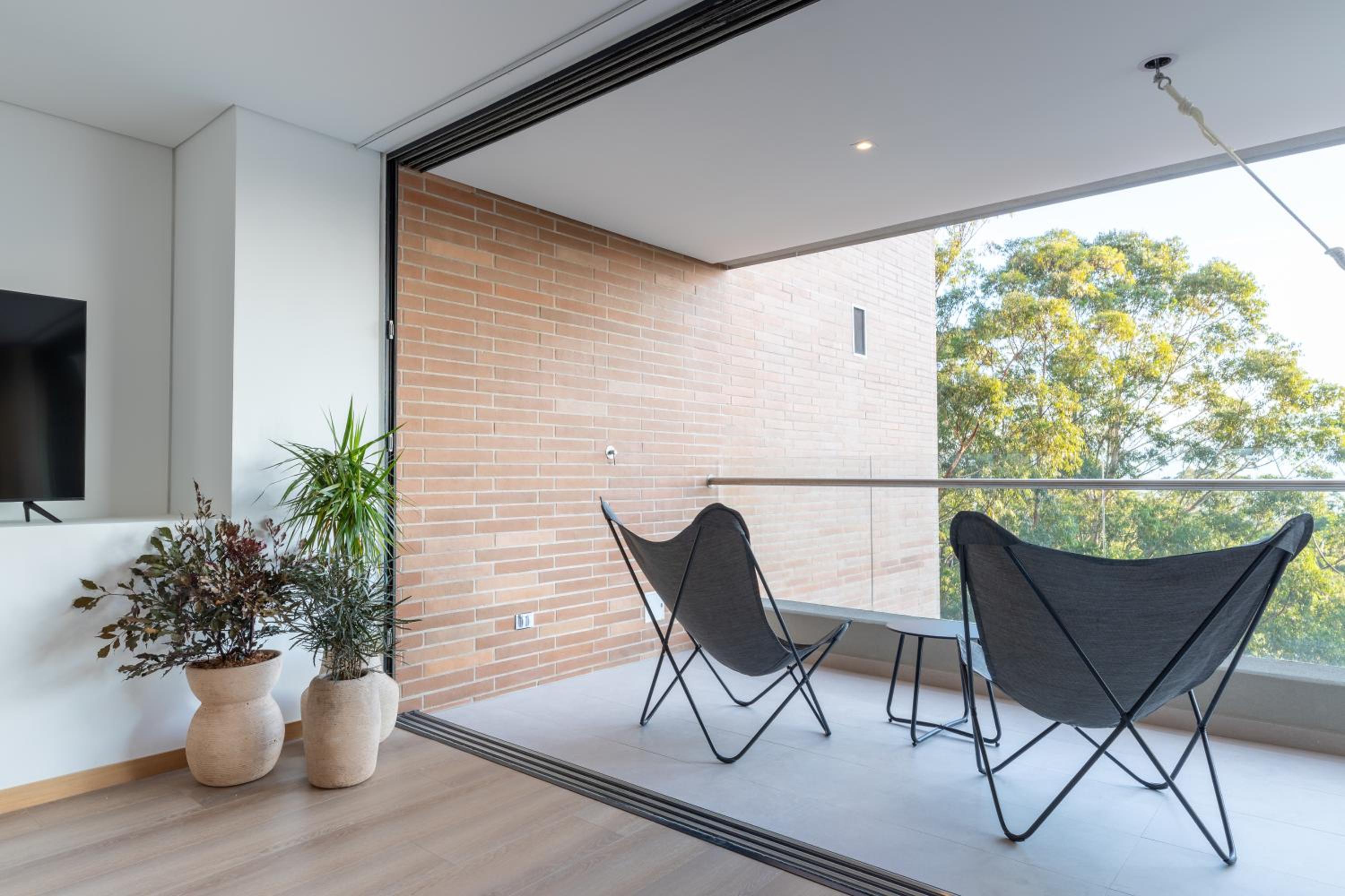 Luxury new apartment surrounded by forest