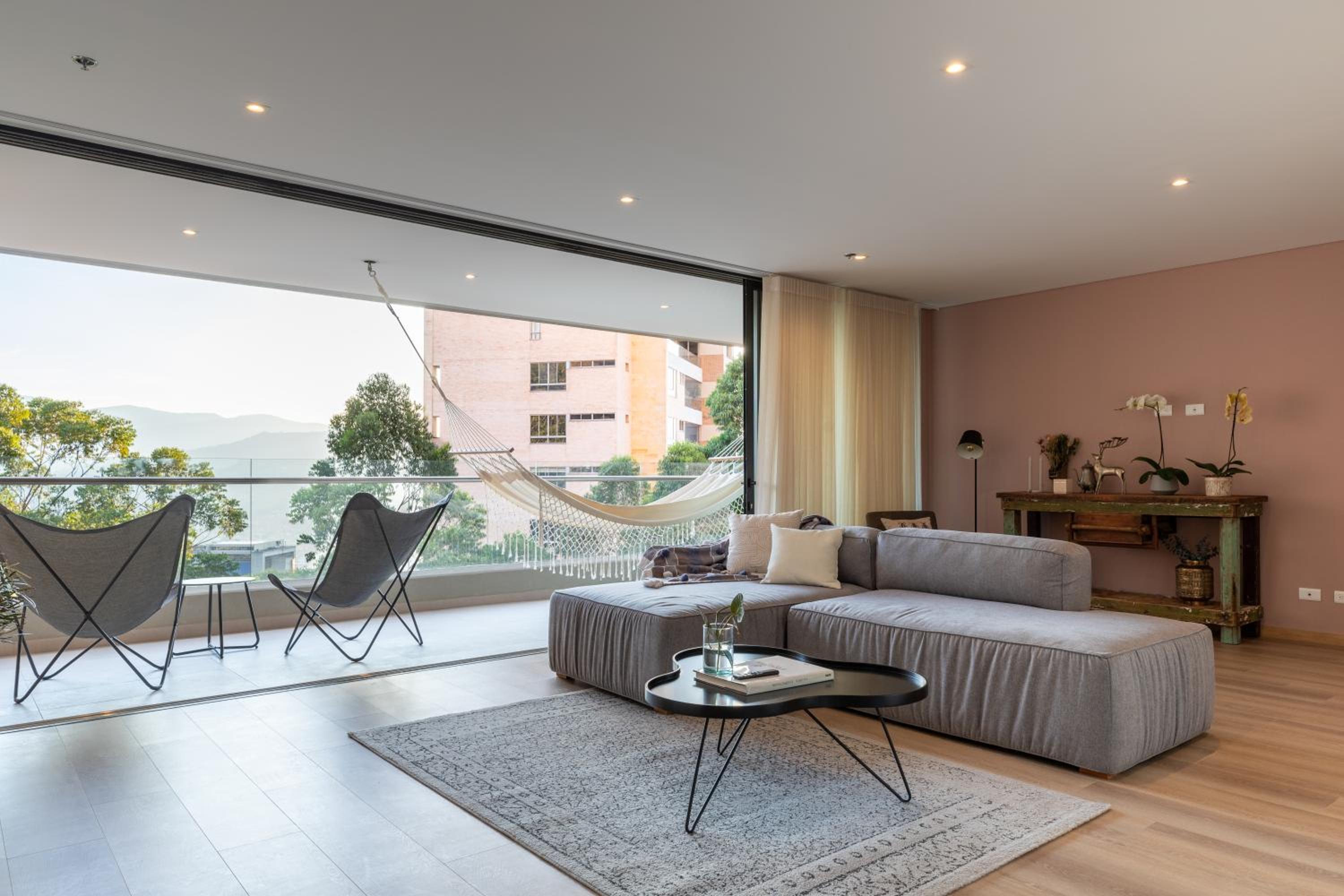 Luxury new apartment surrounded by forest