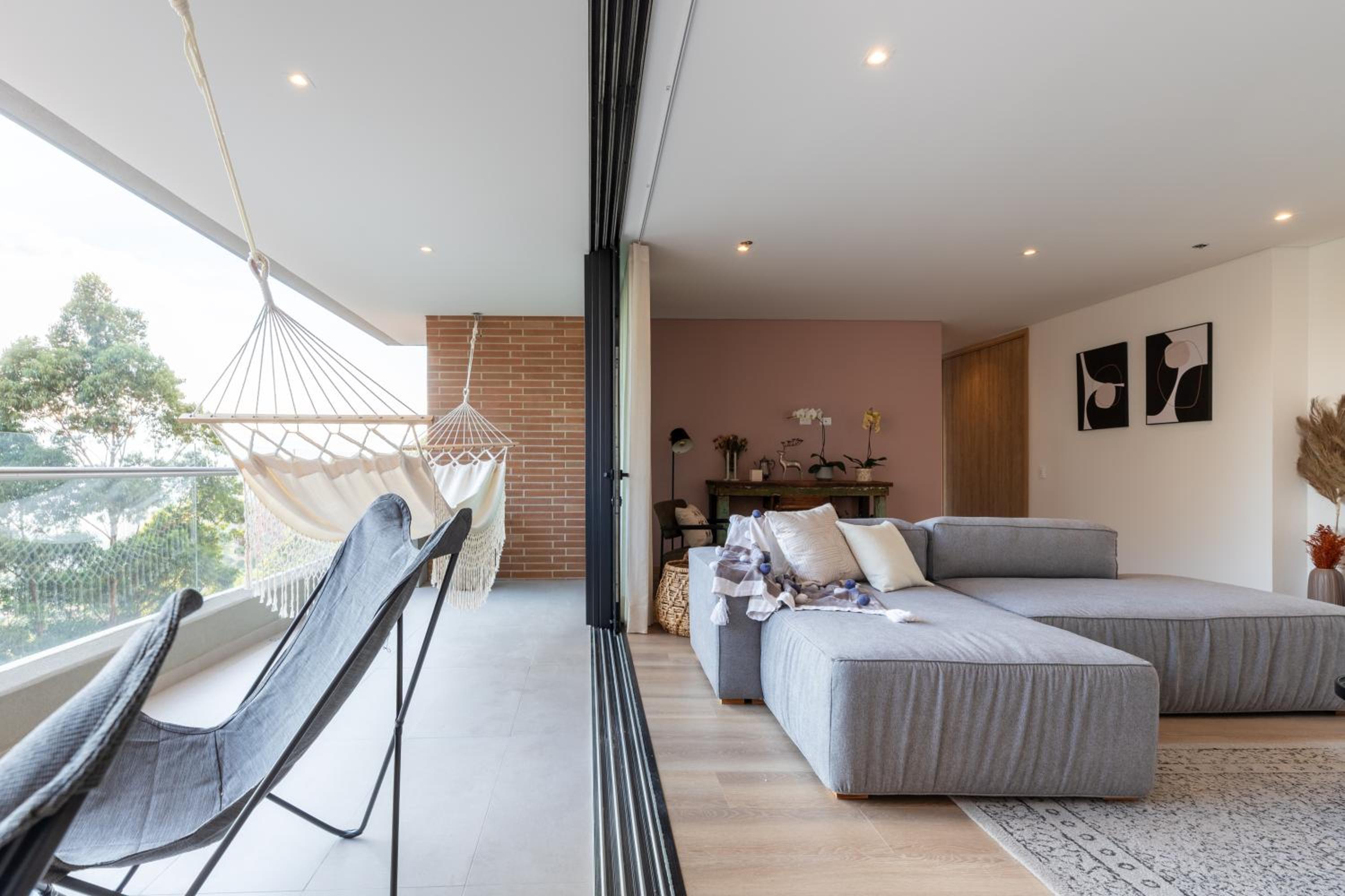 Luxury new apartment surrounded by forest