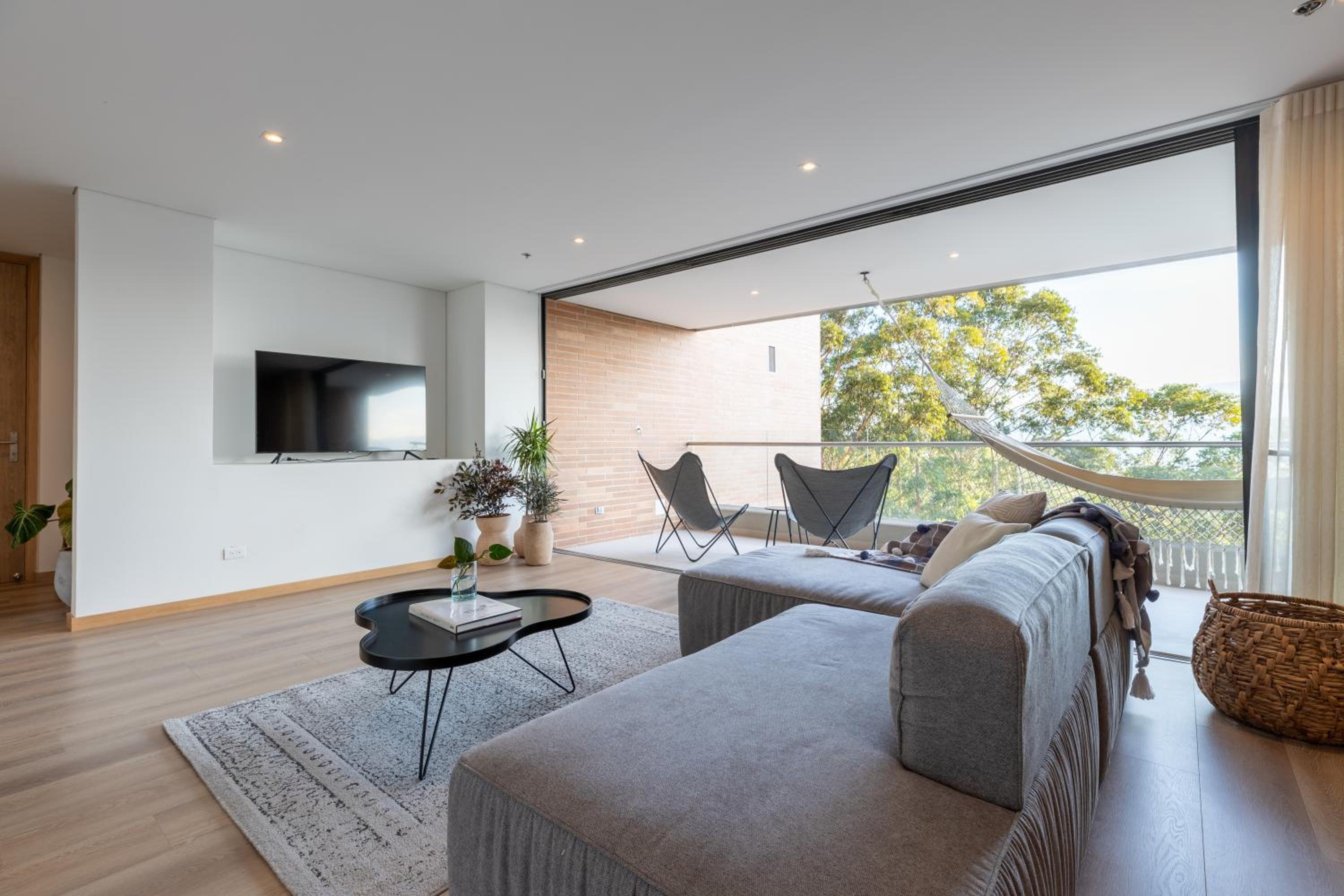 Luxury new apartment surrounded by forest