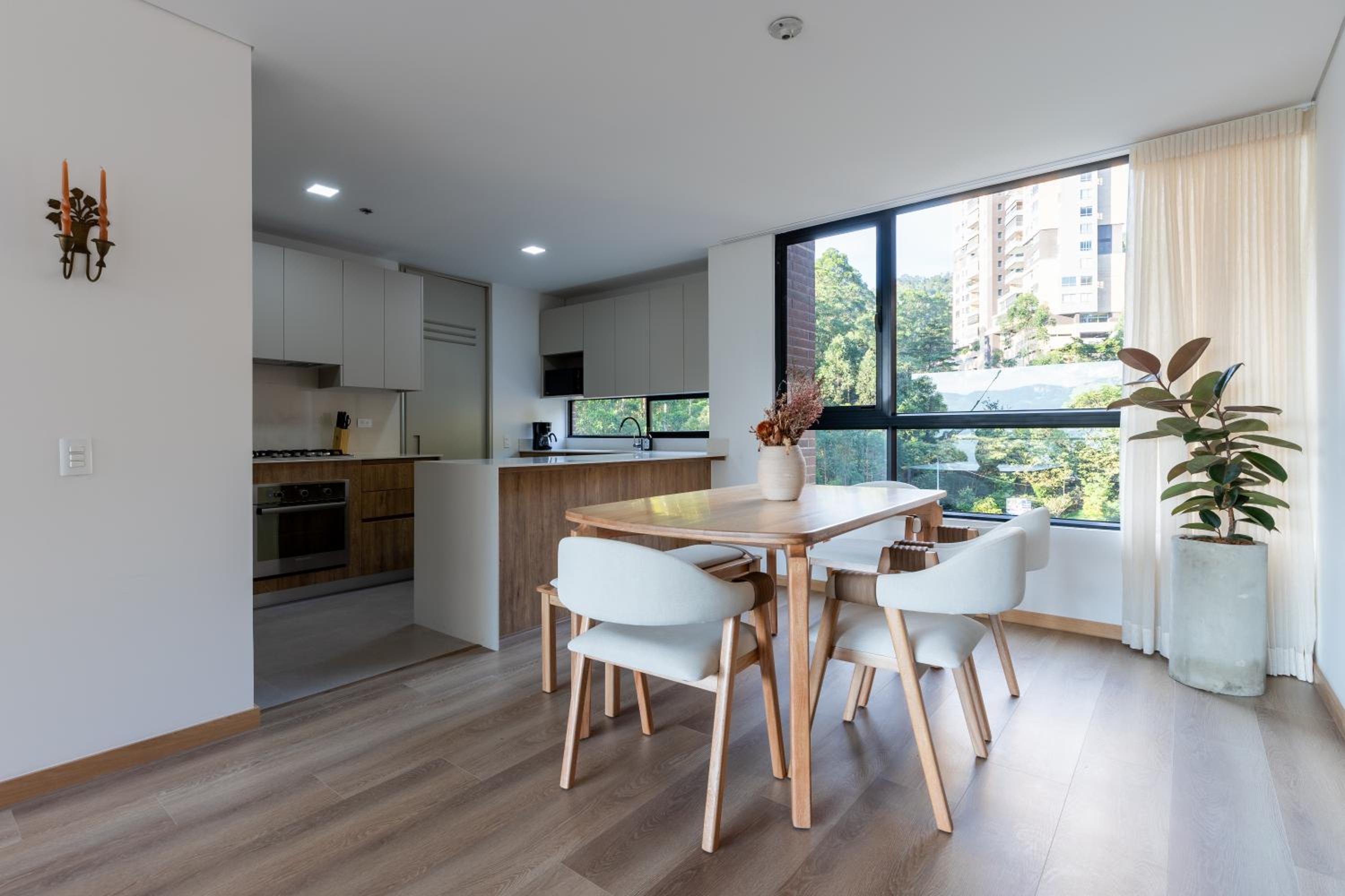 Luxury new apartment surrounded by forest