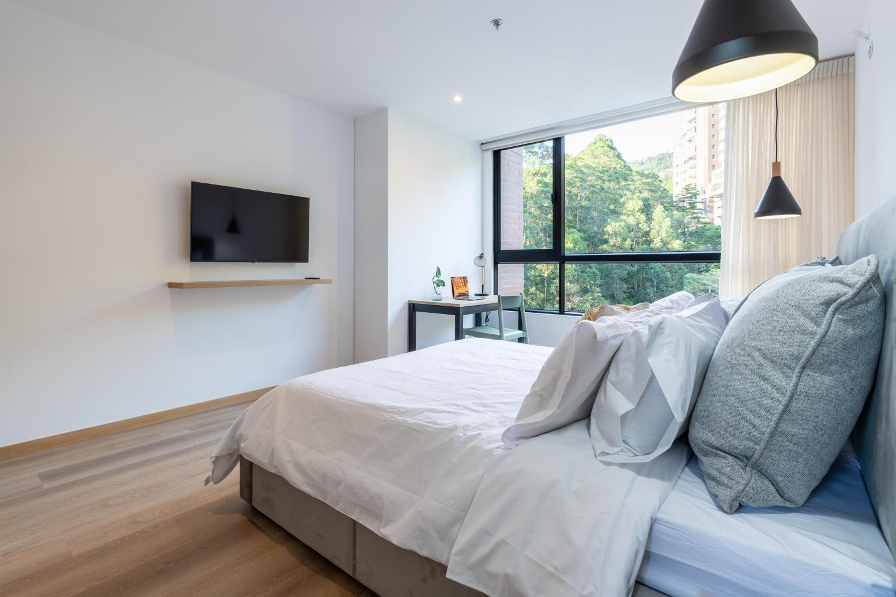 Luxury new apartment surrounded by forest