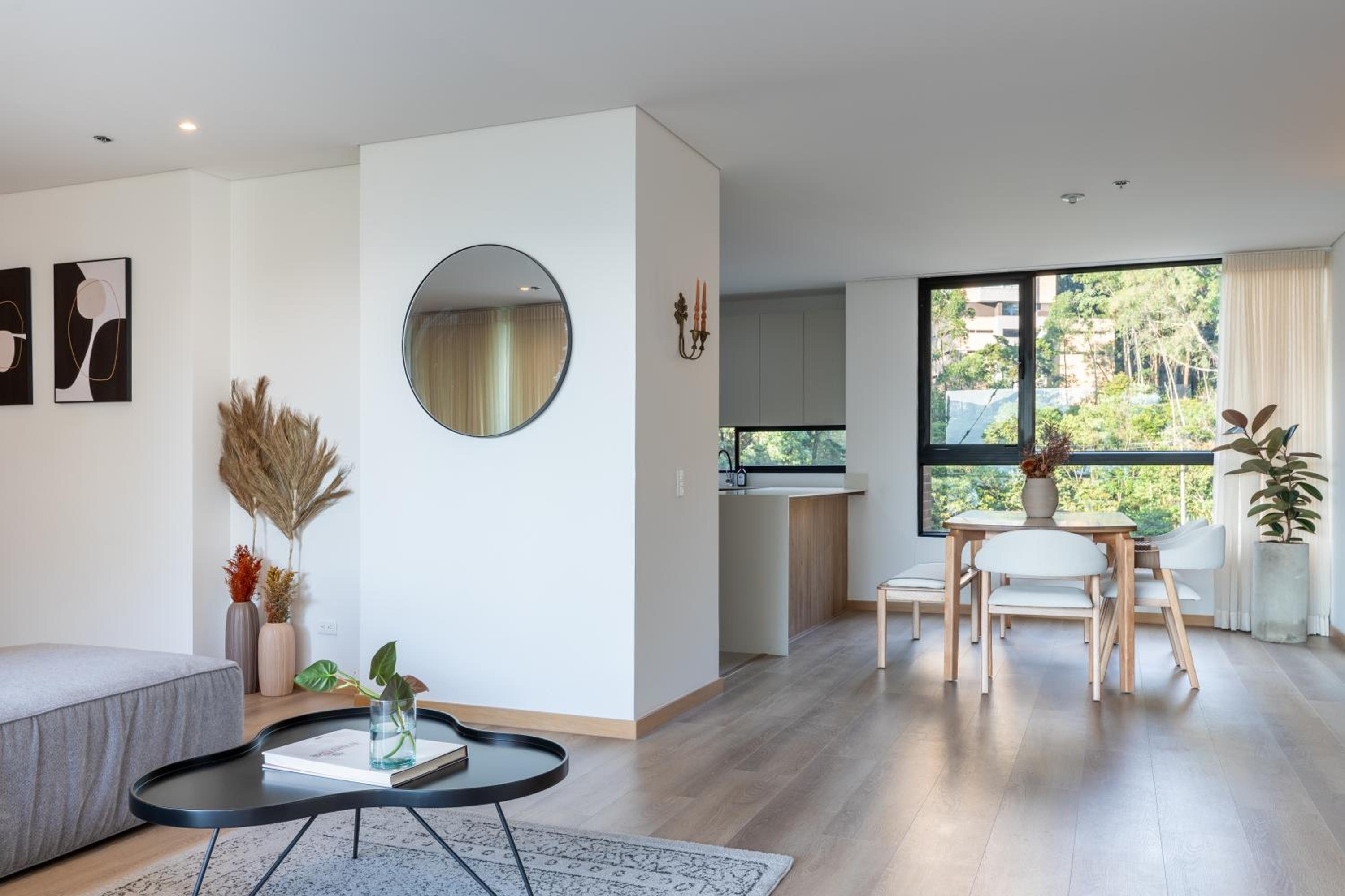 Luxury new apartment surrounded by forest