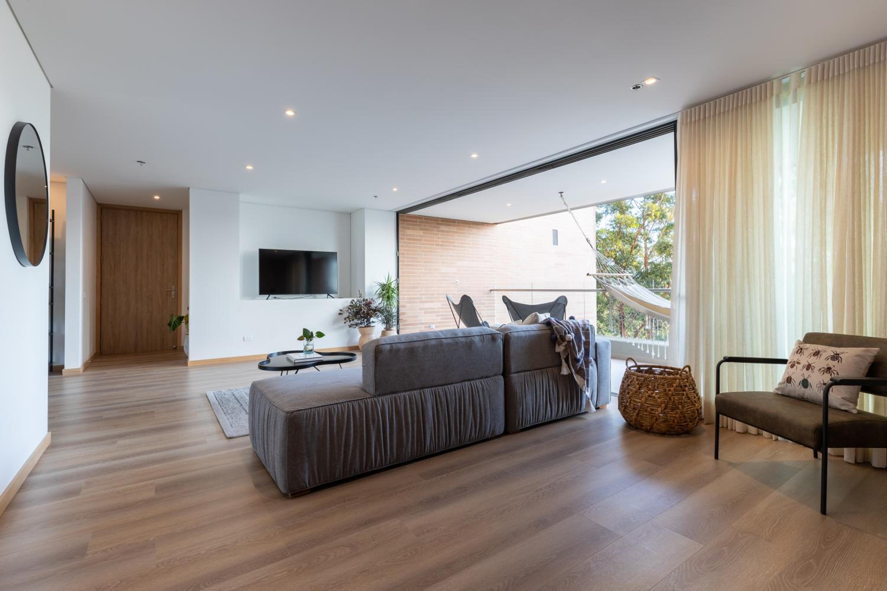 Luxury new apartment surrounded by forest