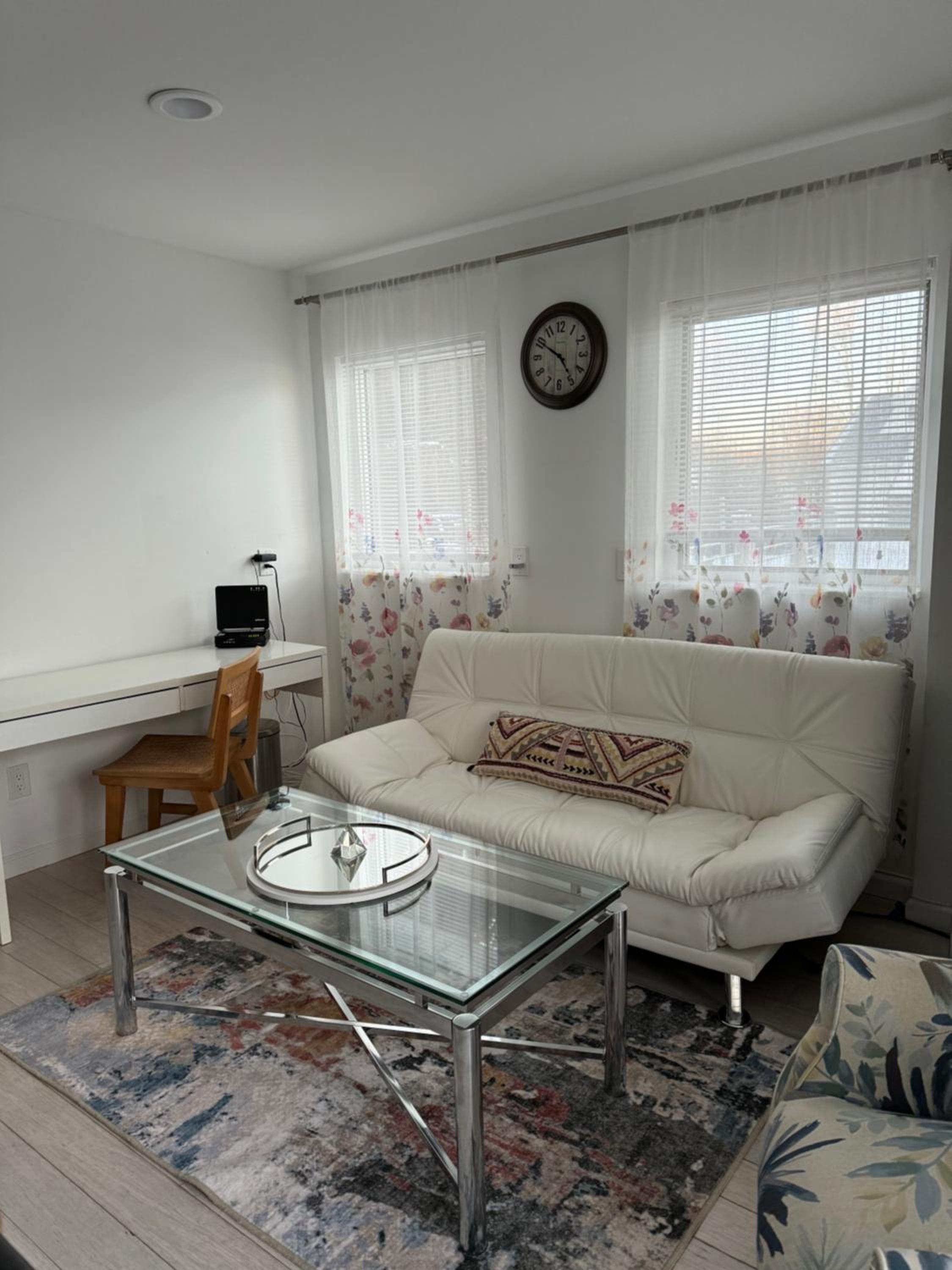 One bedroom with modern kitchen, balcony with water view