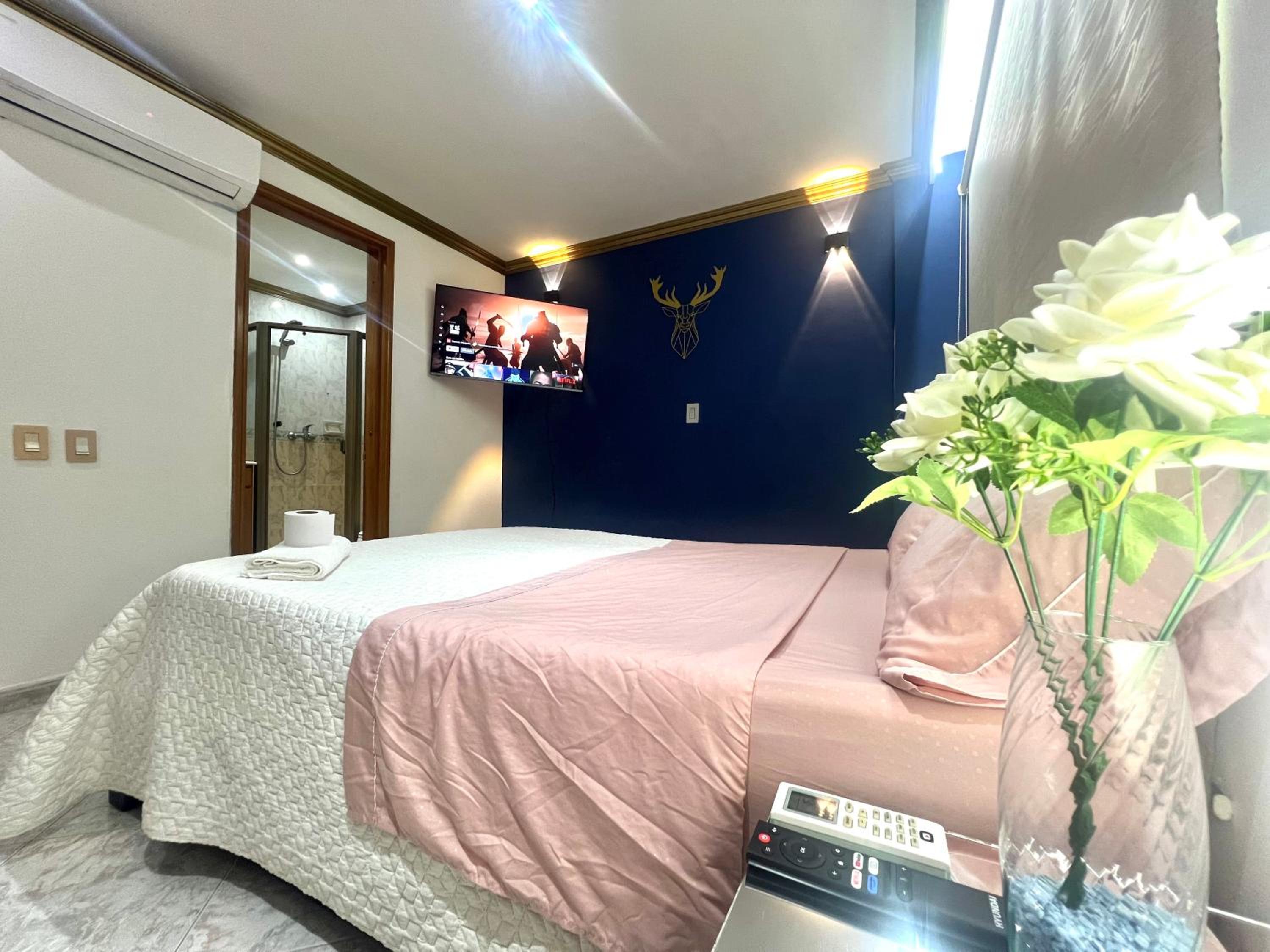Habitación de lujo con aire acondicionado en condominio privado