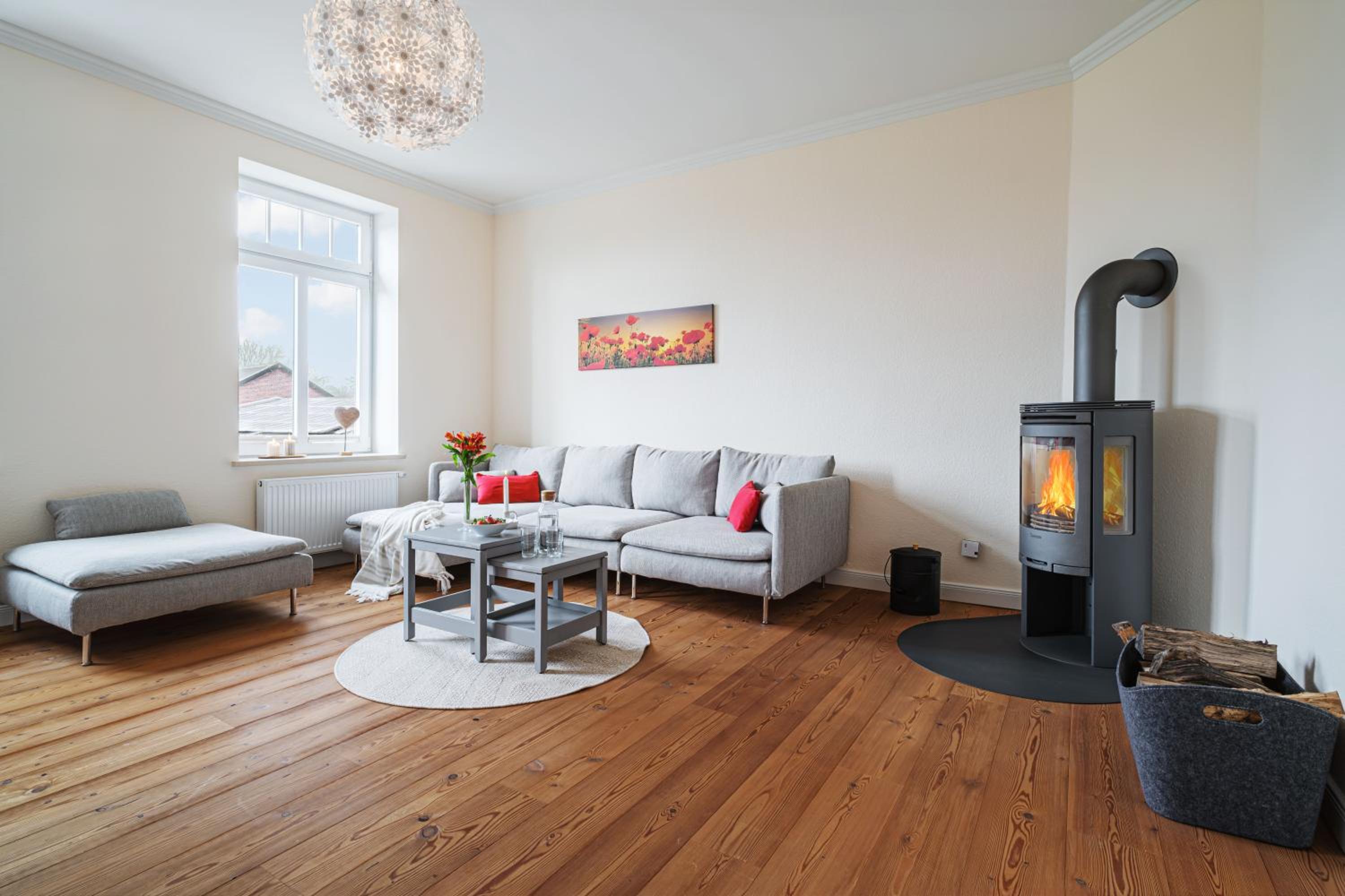 Ferienwohnung Gut Hardesby - großzügig mit Kamin & tollem Garten