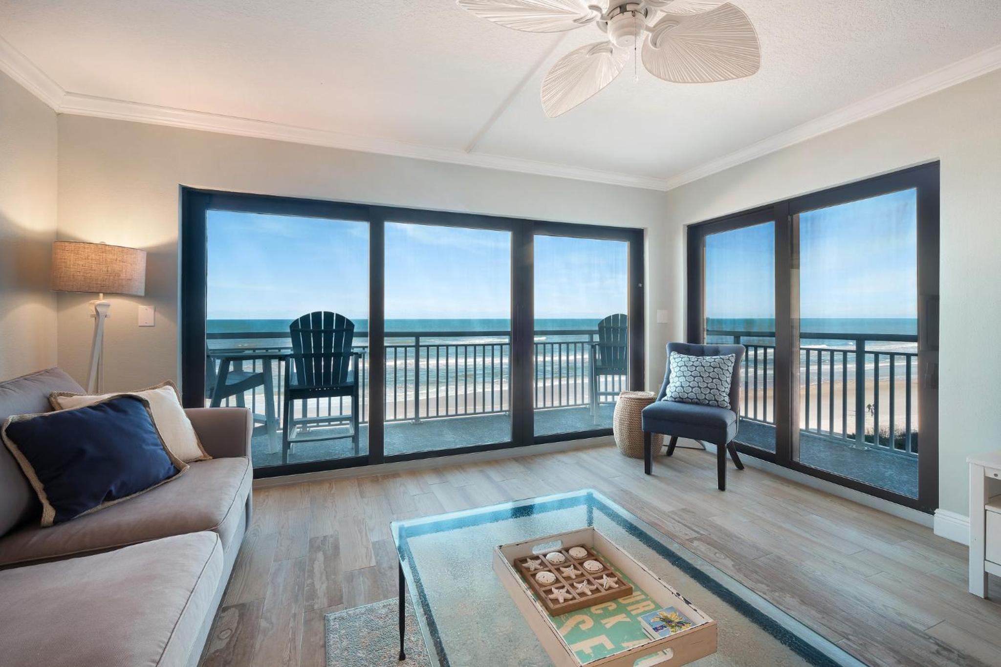Oceanfront with pool & beach access located on the no-drive beach!