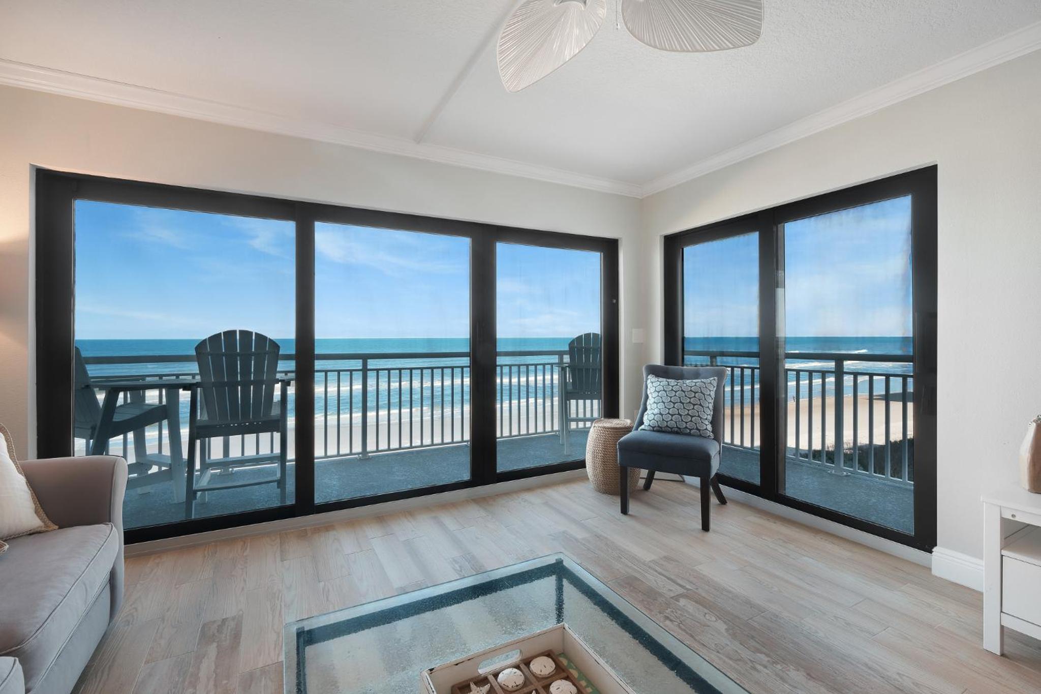 Oceanfront with pool & beach access located on the no-drive beach!