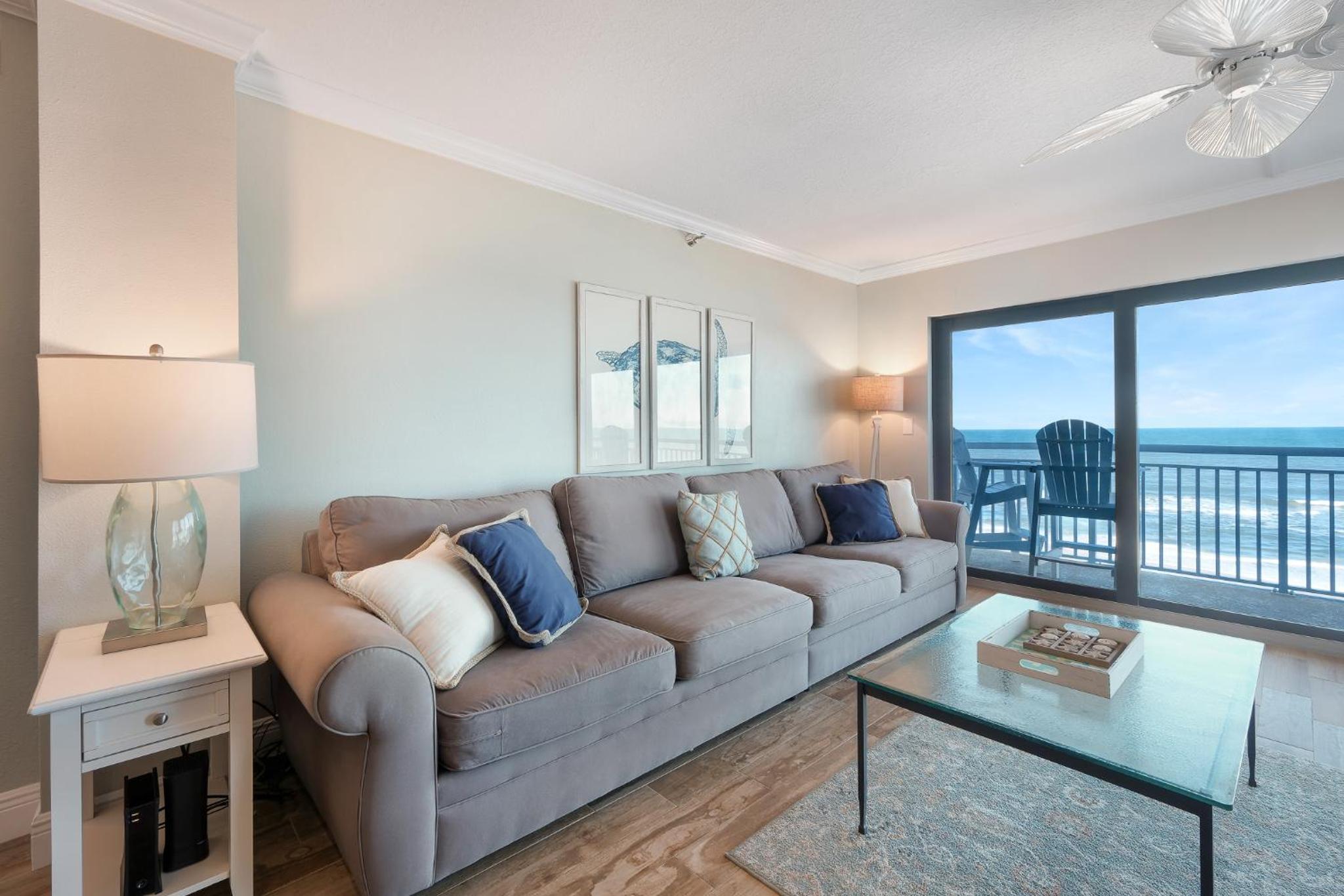 Oceanfront with pool & beach access located on the no-drive beach!