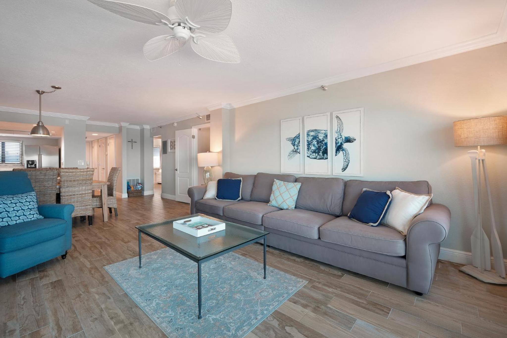 Oceanfront with pool & beach access located on the no-drive beach!