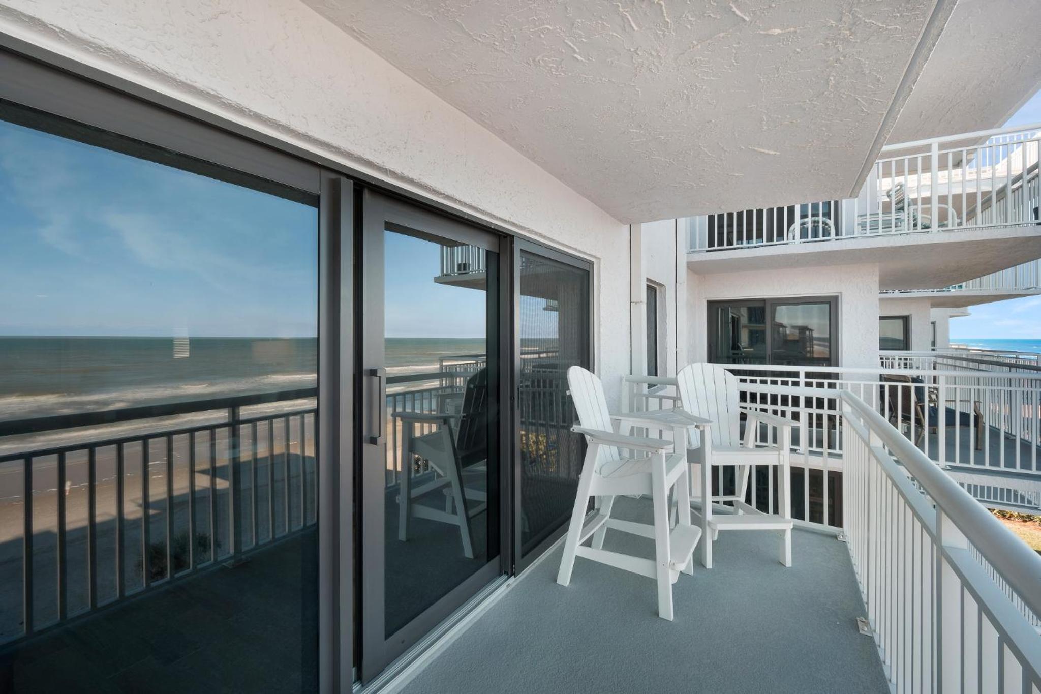 Oceanfront with pool & beach access located on the no-drive beach!