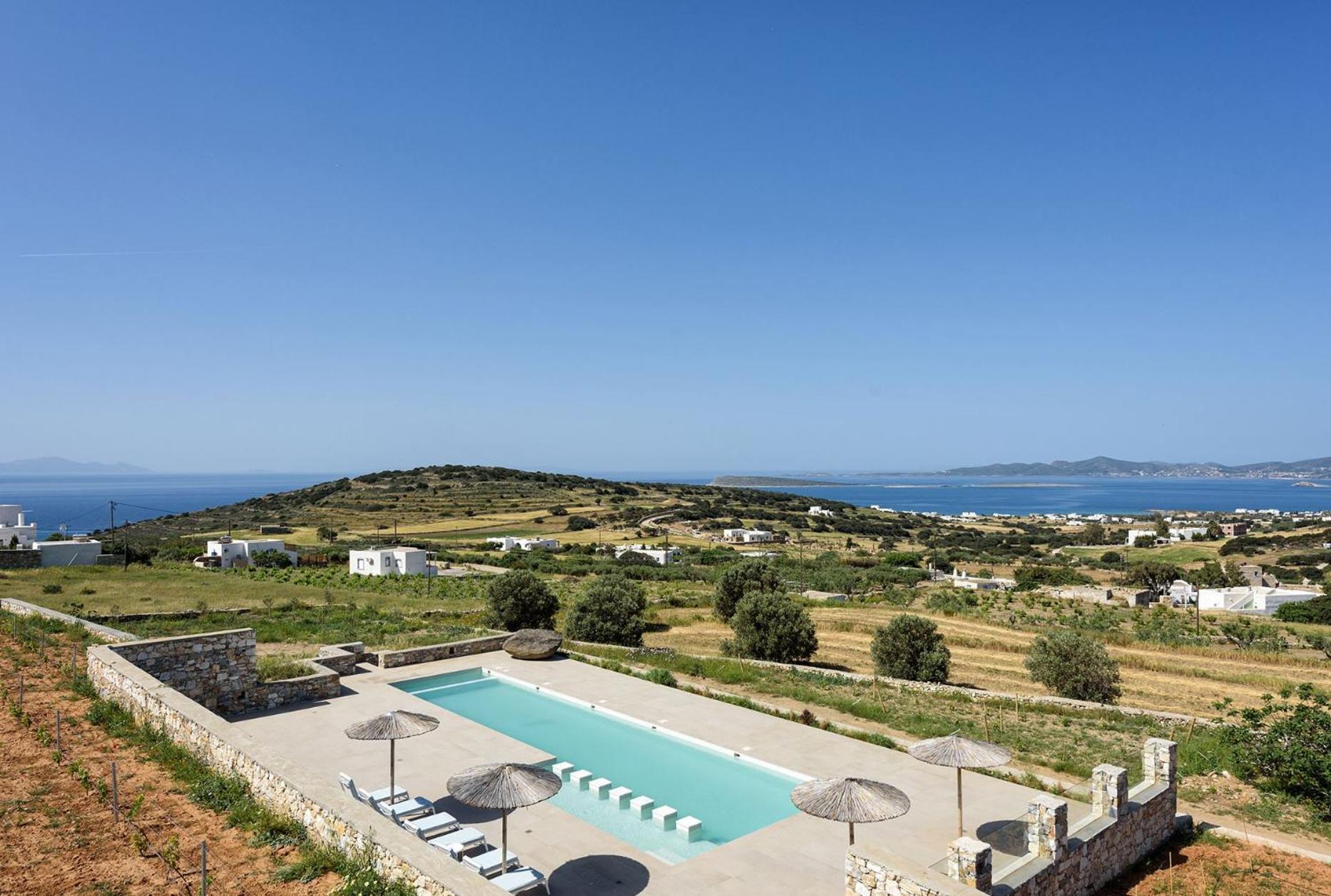 Outstanding new villa with great pool area and panoramic sea view
