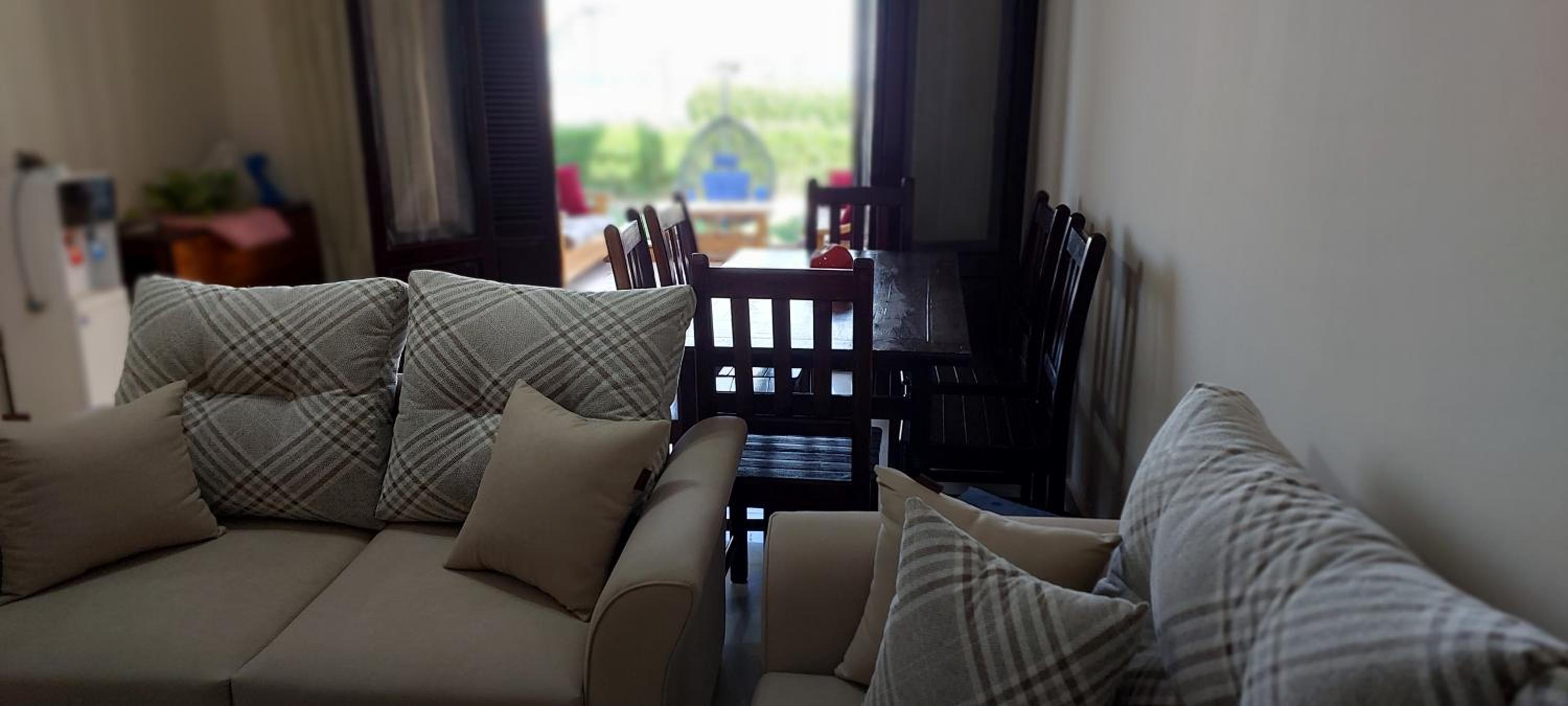 Ground floor chalet beach front view