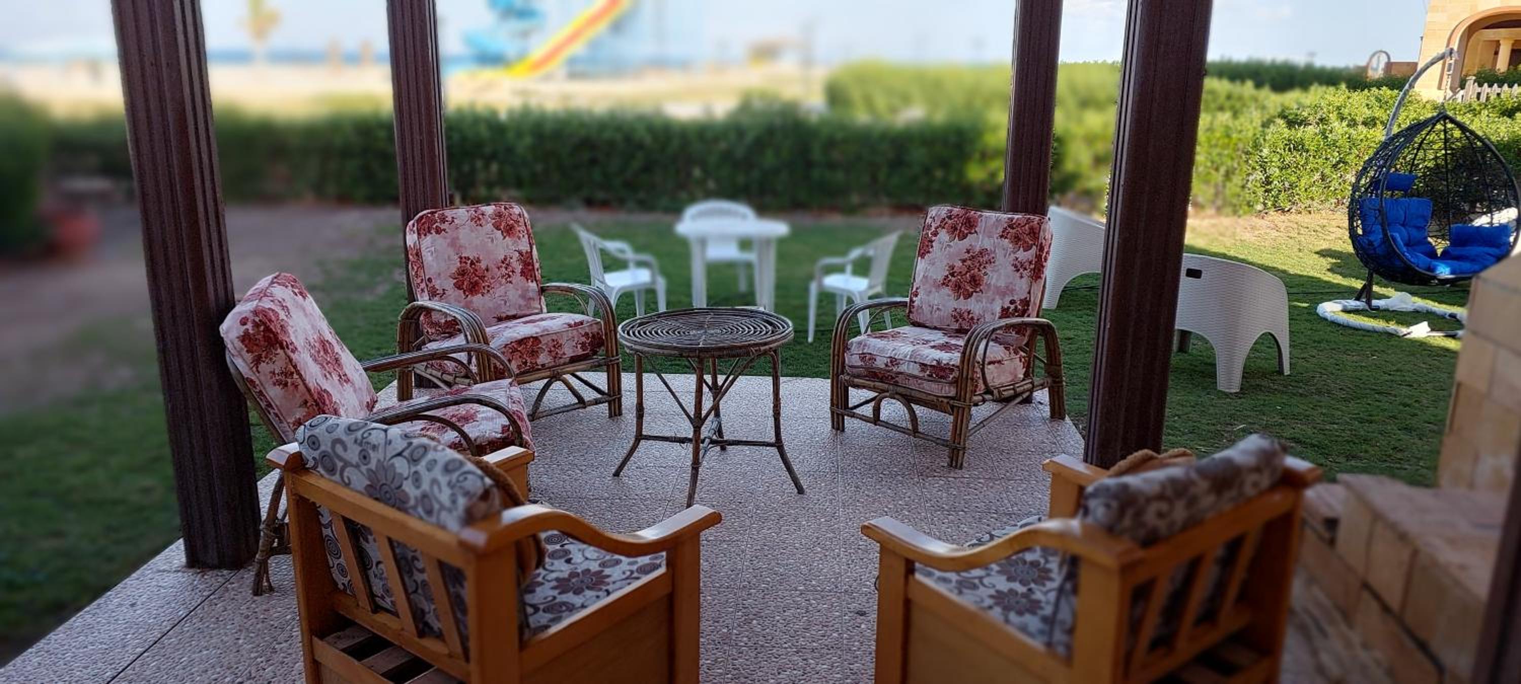 Ground floor chalet beach front view