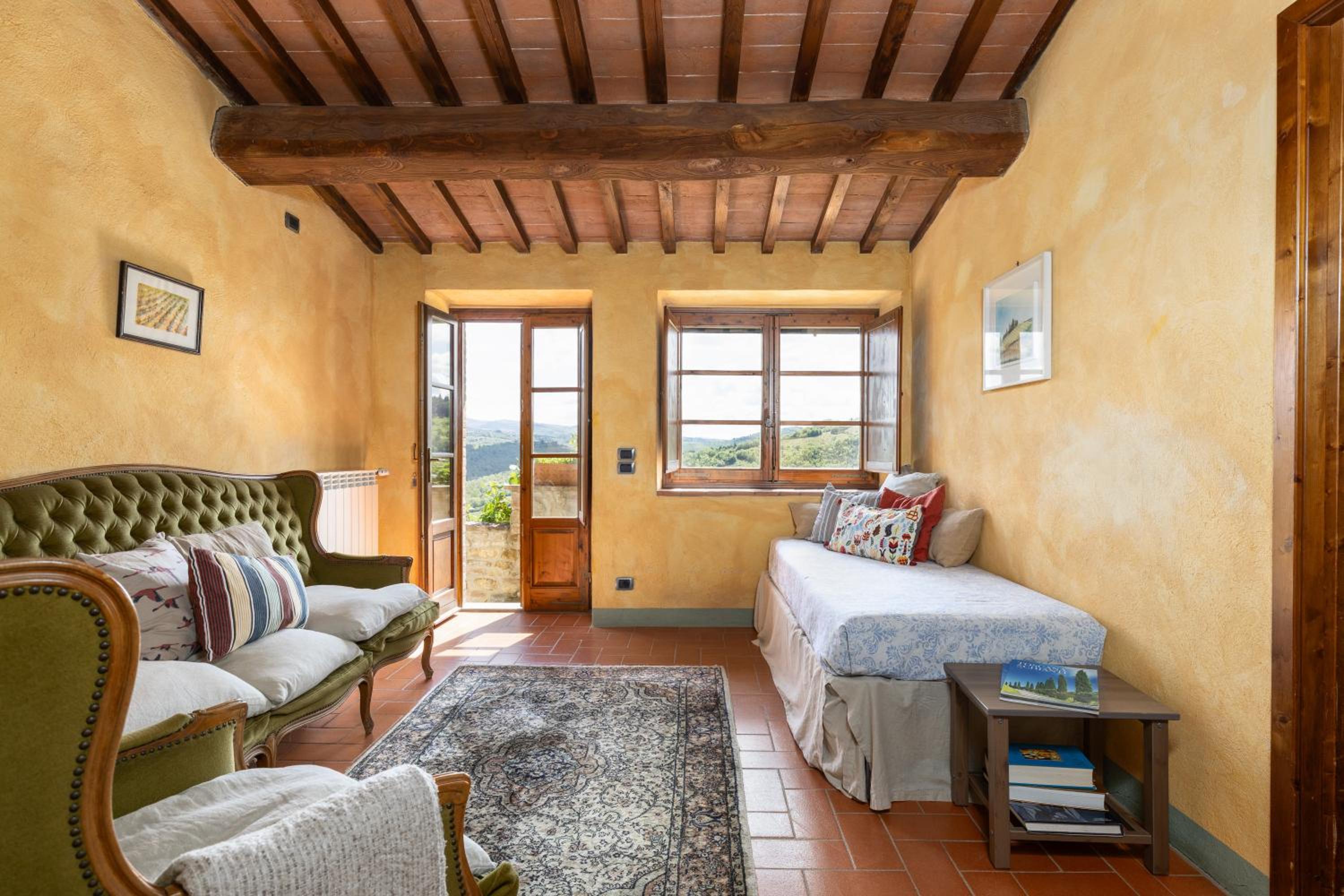 Casa al Poggio and Chianti view