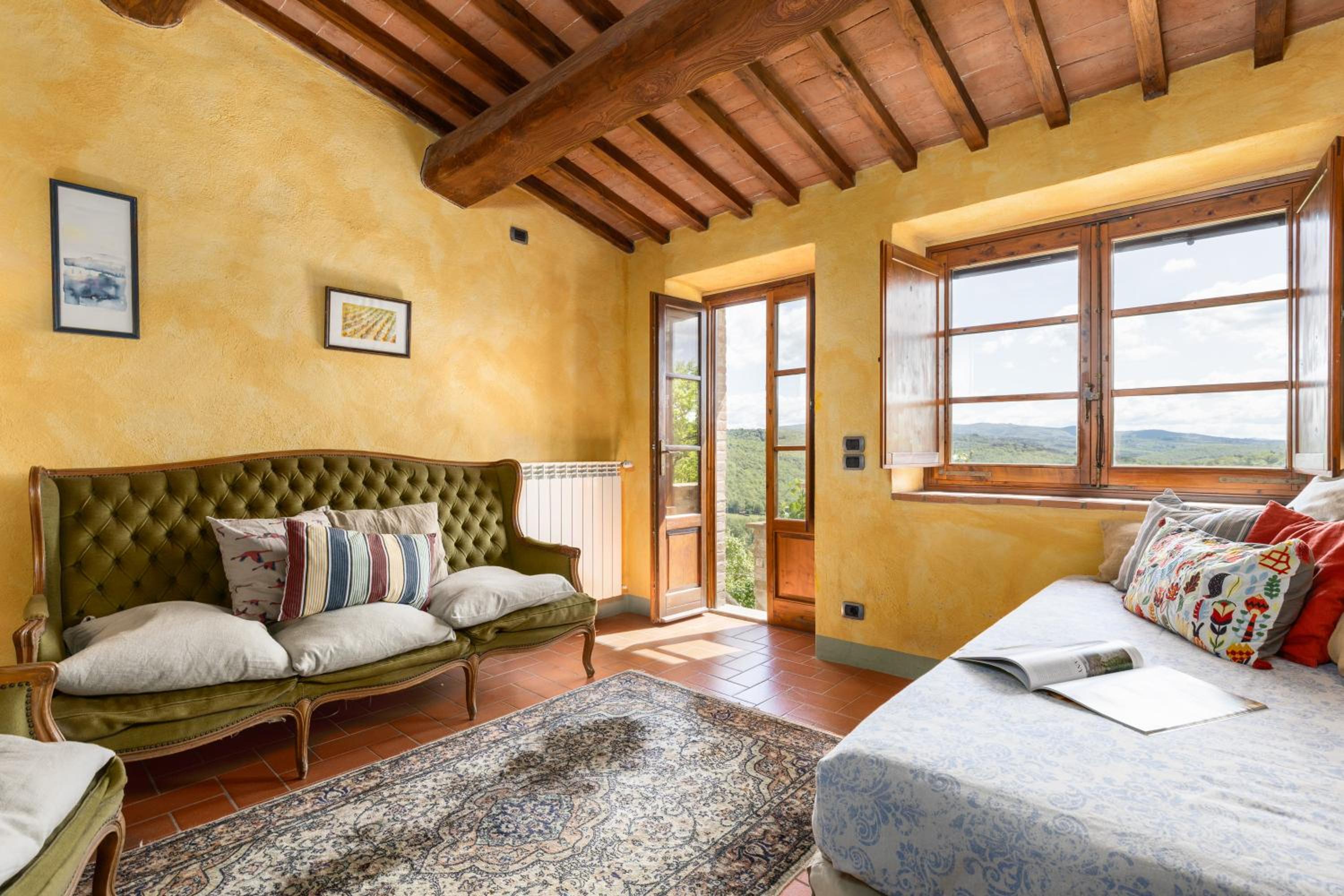 Casa al Poggio and Chianti view