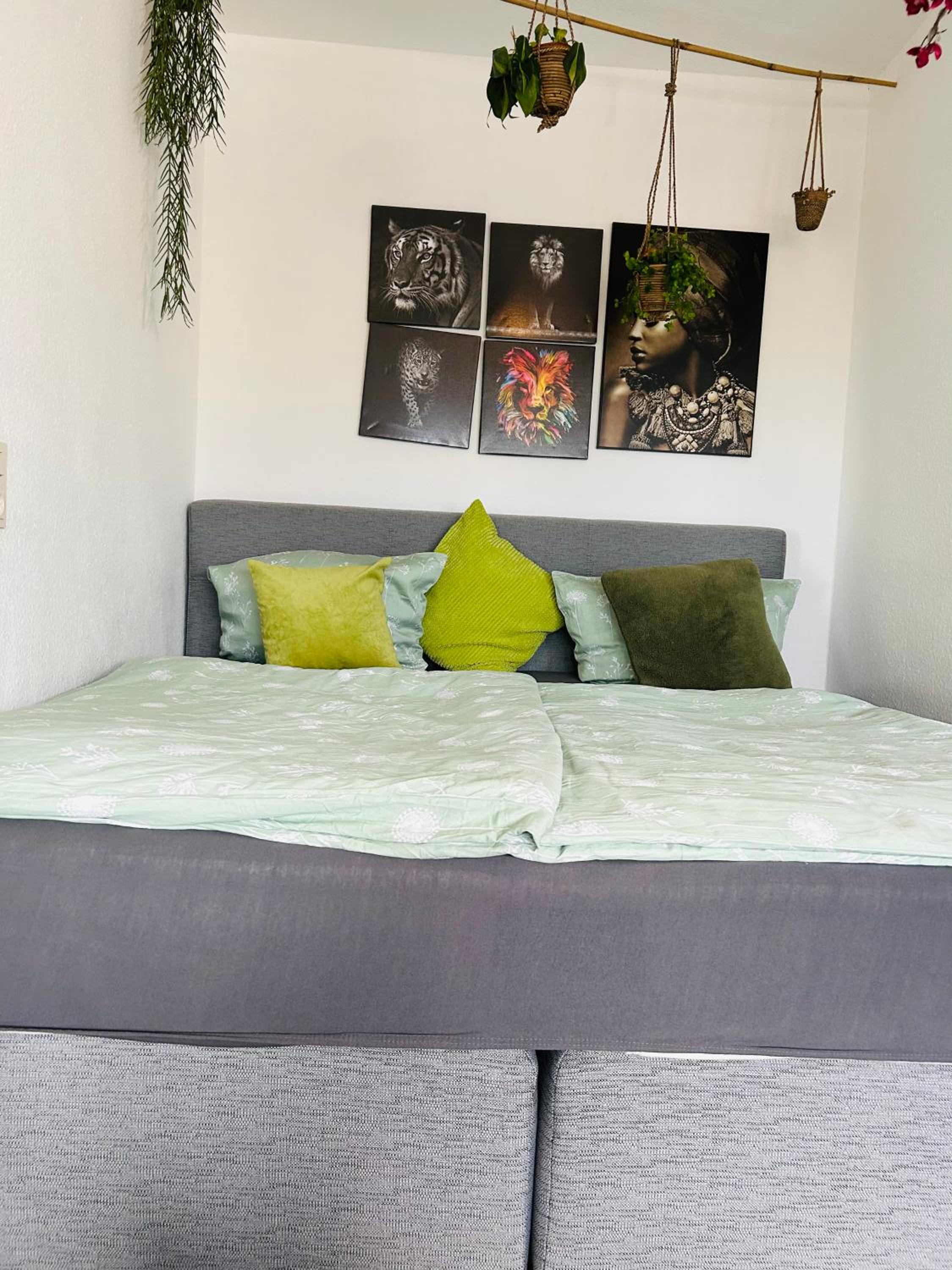 Blühendes Balkonwohnung mit Traumaussicht