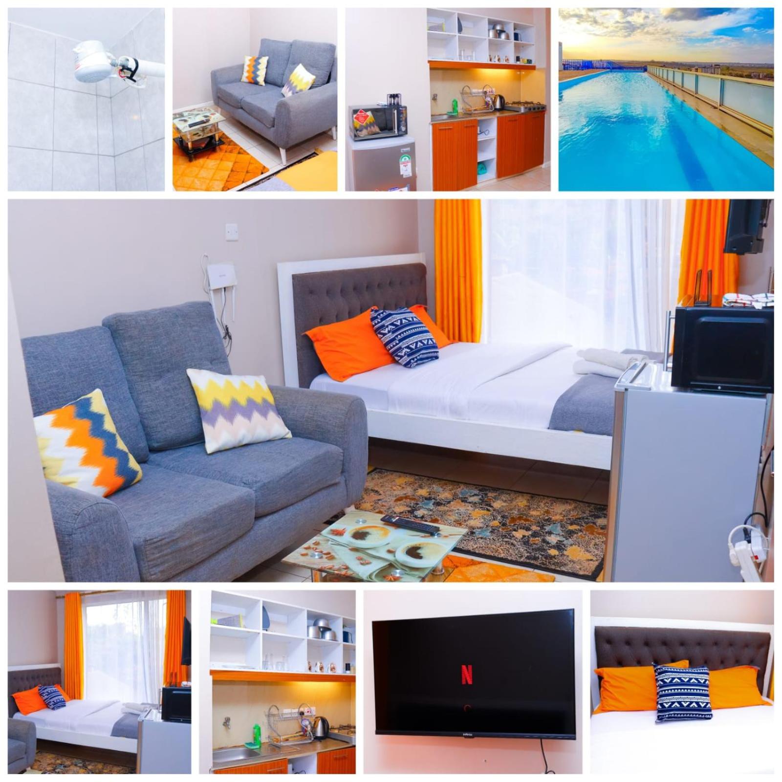Comfy Studio Apartment with Pool view 3