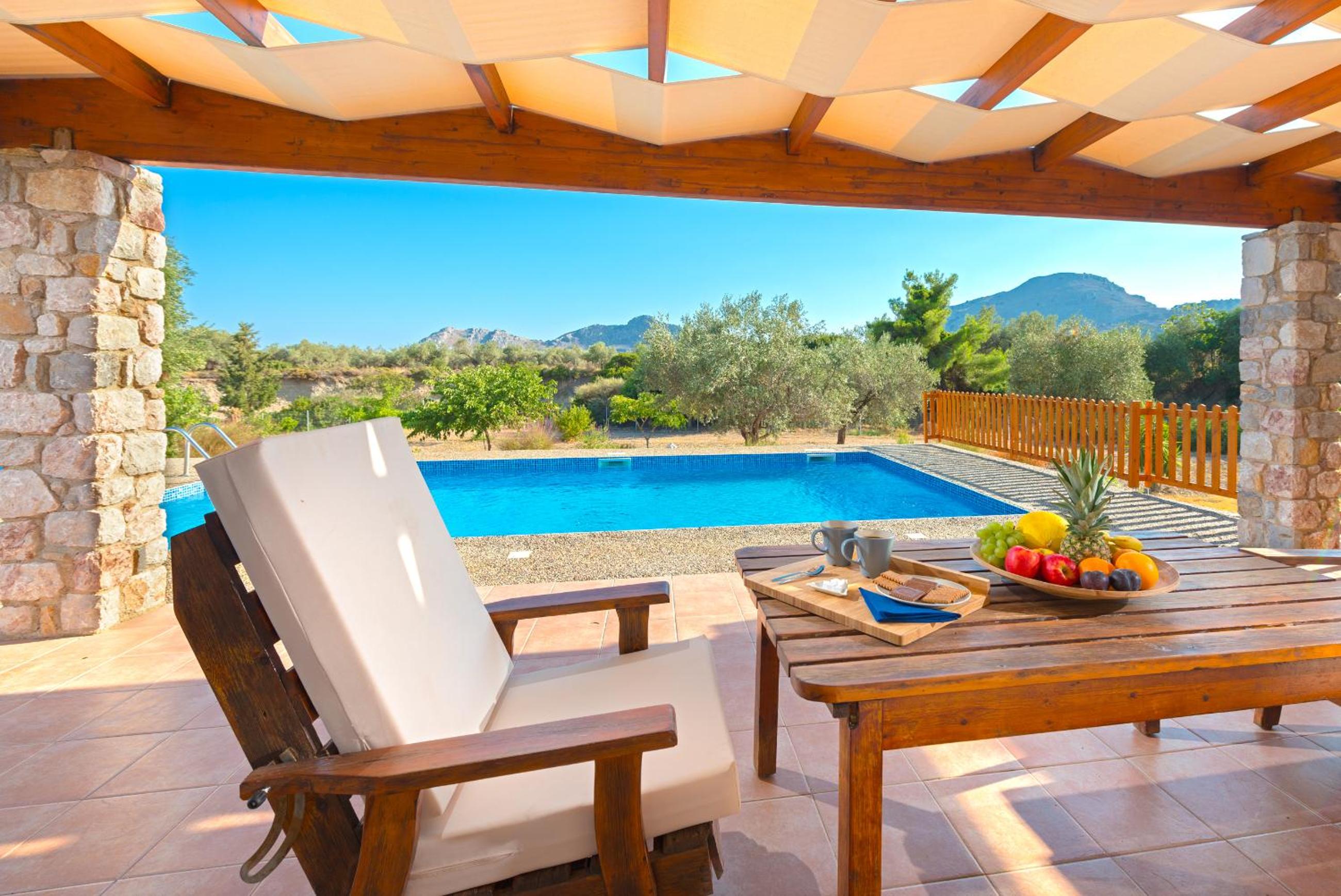 Olive Private Villa Swimming Pool 5 BDR Kolymbia Rhodes