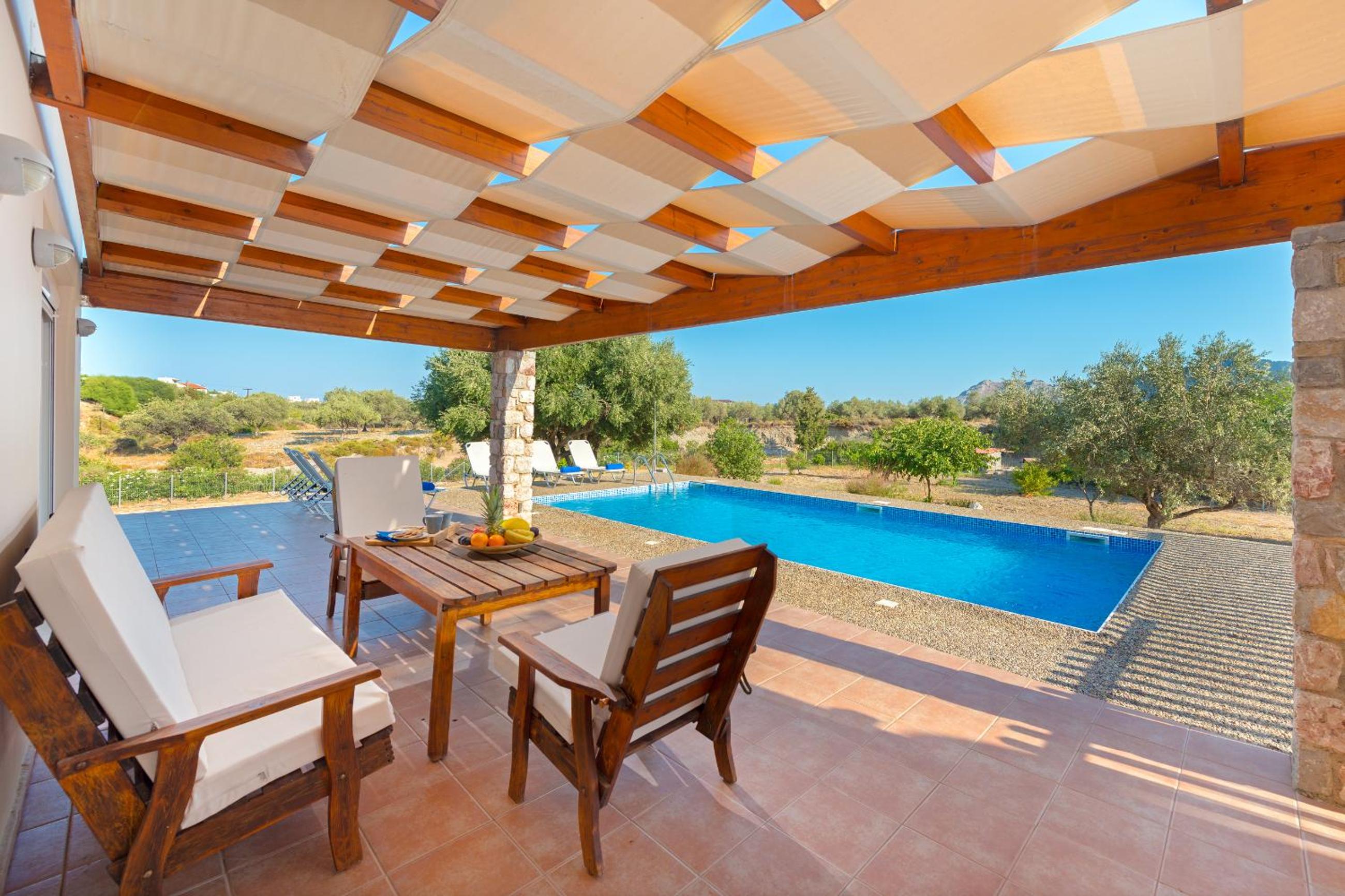 Olive Private Villa Swimming Pool 5 BDR Kolymbia Rhodes
