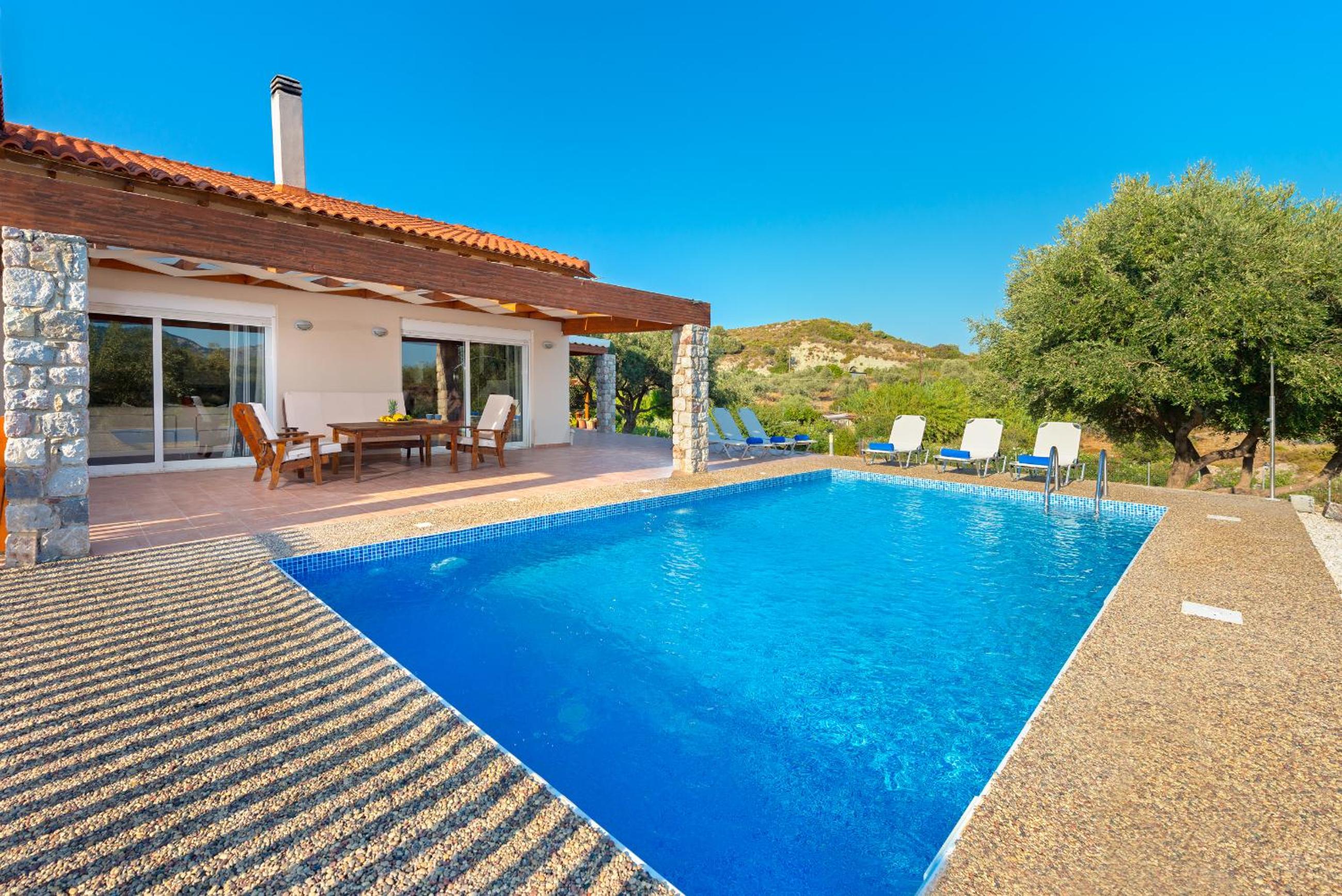 Olive Private Villa Swimming Pool 5 BDR Kolymbia Rhodes