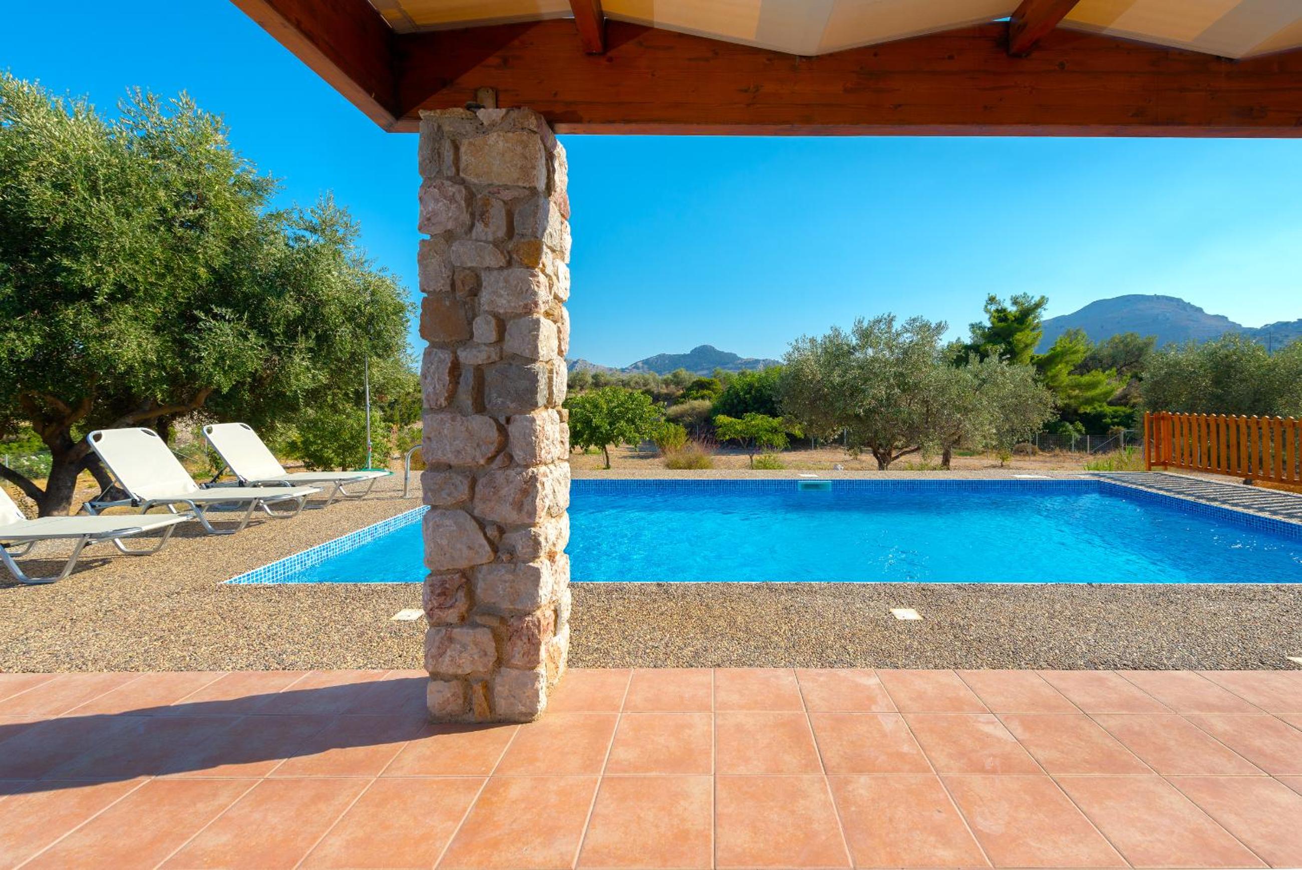 Olive Private Villa Swimming Pool 5 BDR Kolymbia Rhodes