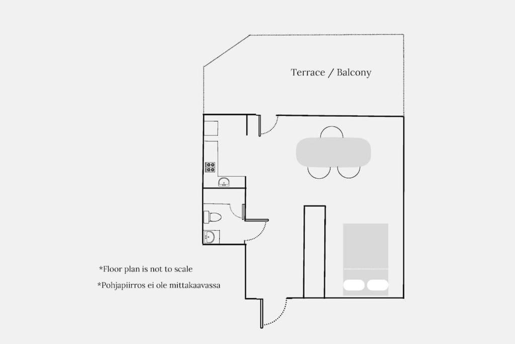 Riverside Studio with Terrace and Free Parking