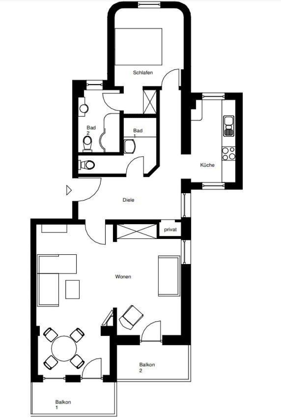 Meerblick-Ferienwohnung - Villa Bertha s Heim