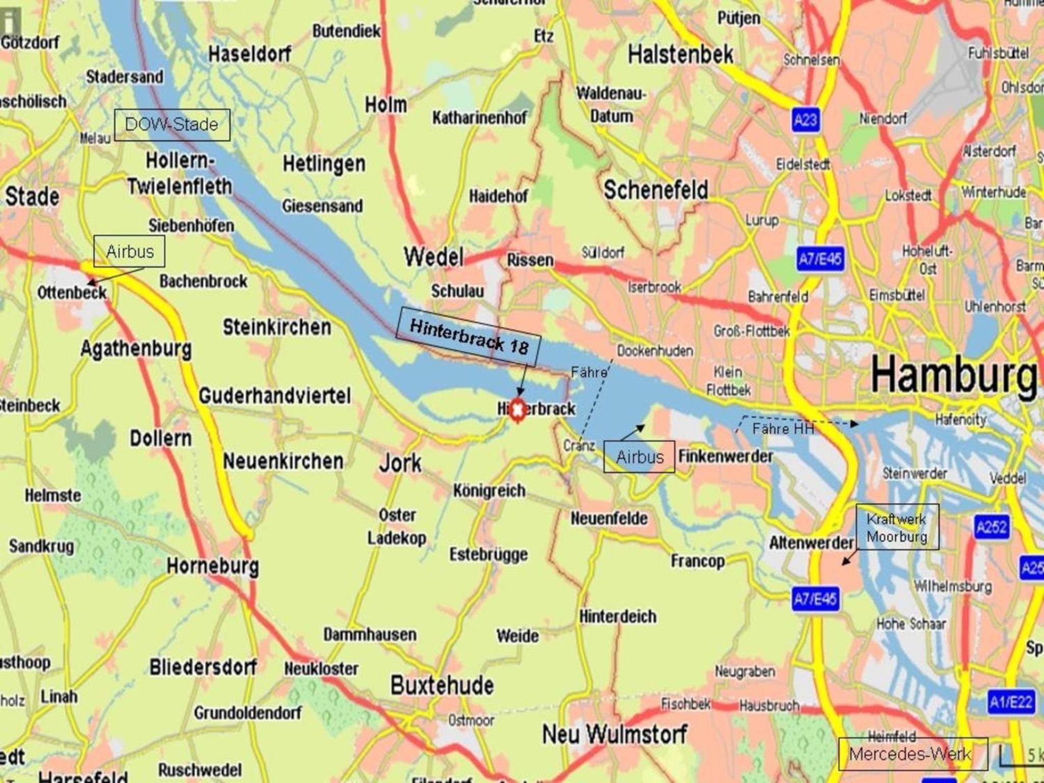 Appartement Jork Altes Land bei Hamburg direkt an der Elbe