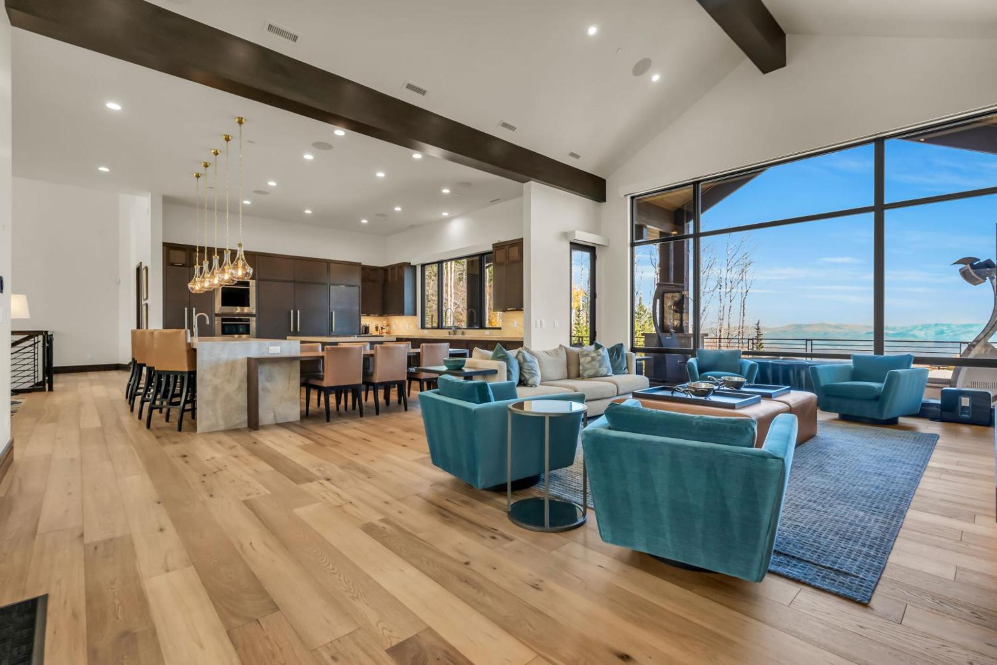 Ski in out secluded mountain sanctuary with salt water pool, hot tub, game room view 3