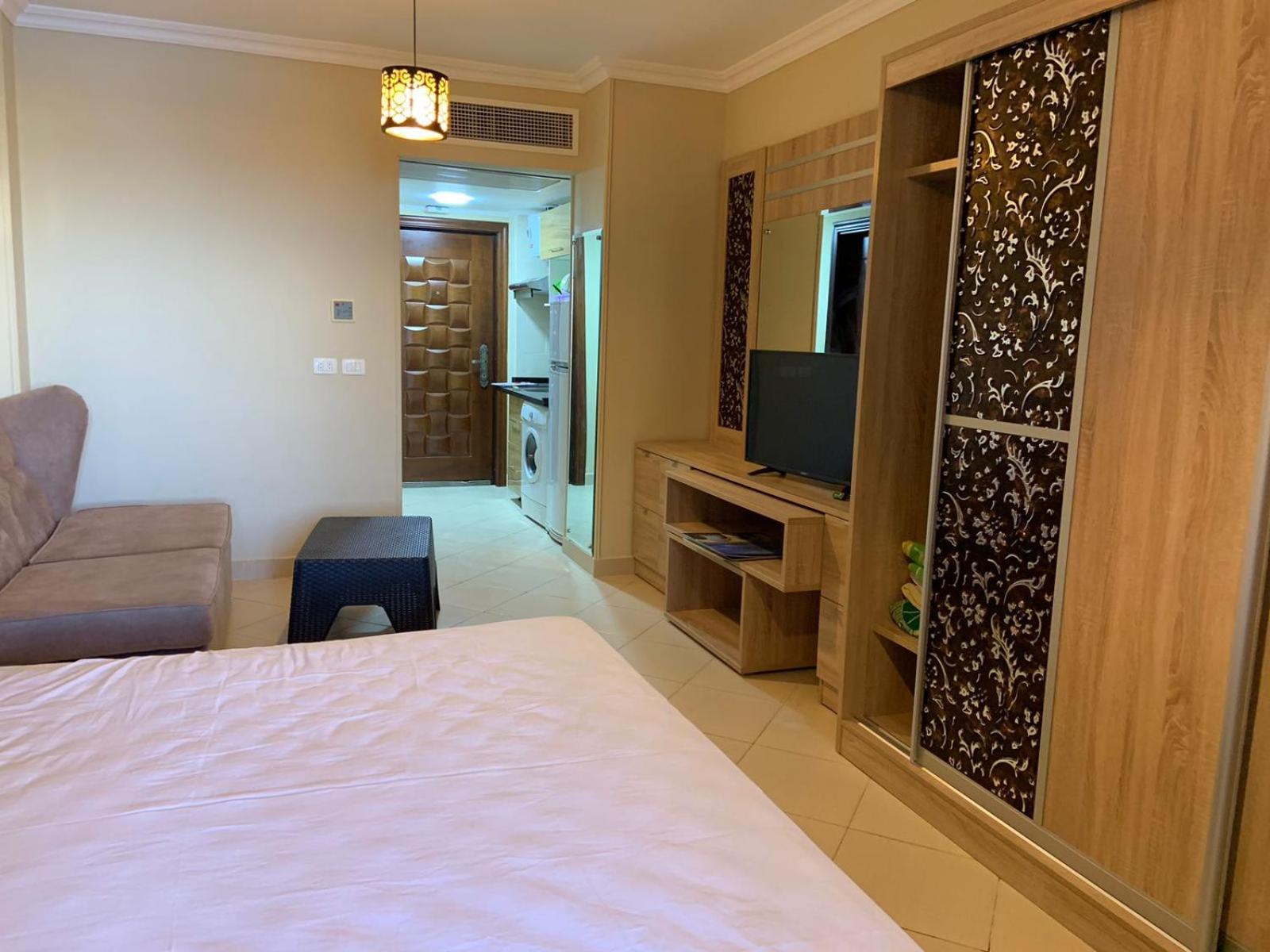 Sea view studio with private beach in Gravity Hotel Hurghada