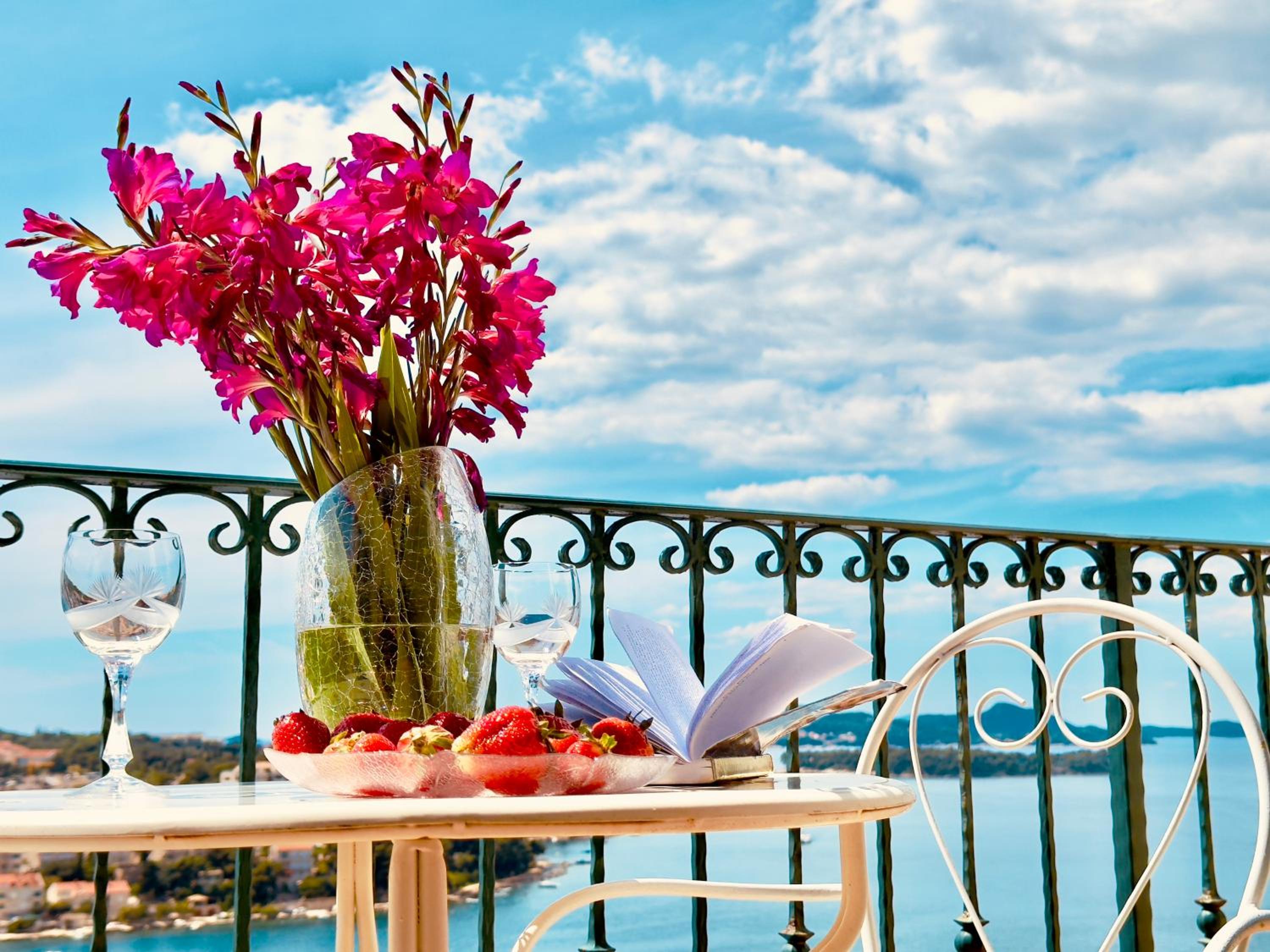 Dalmatian House, spacious stone terraces, balcony , views