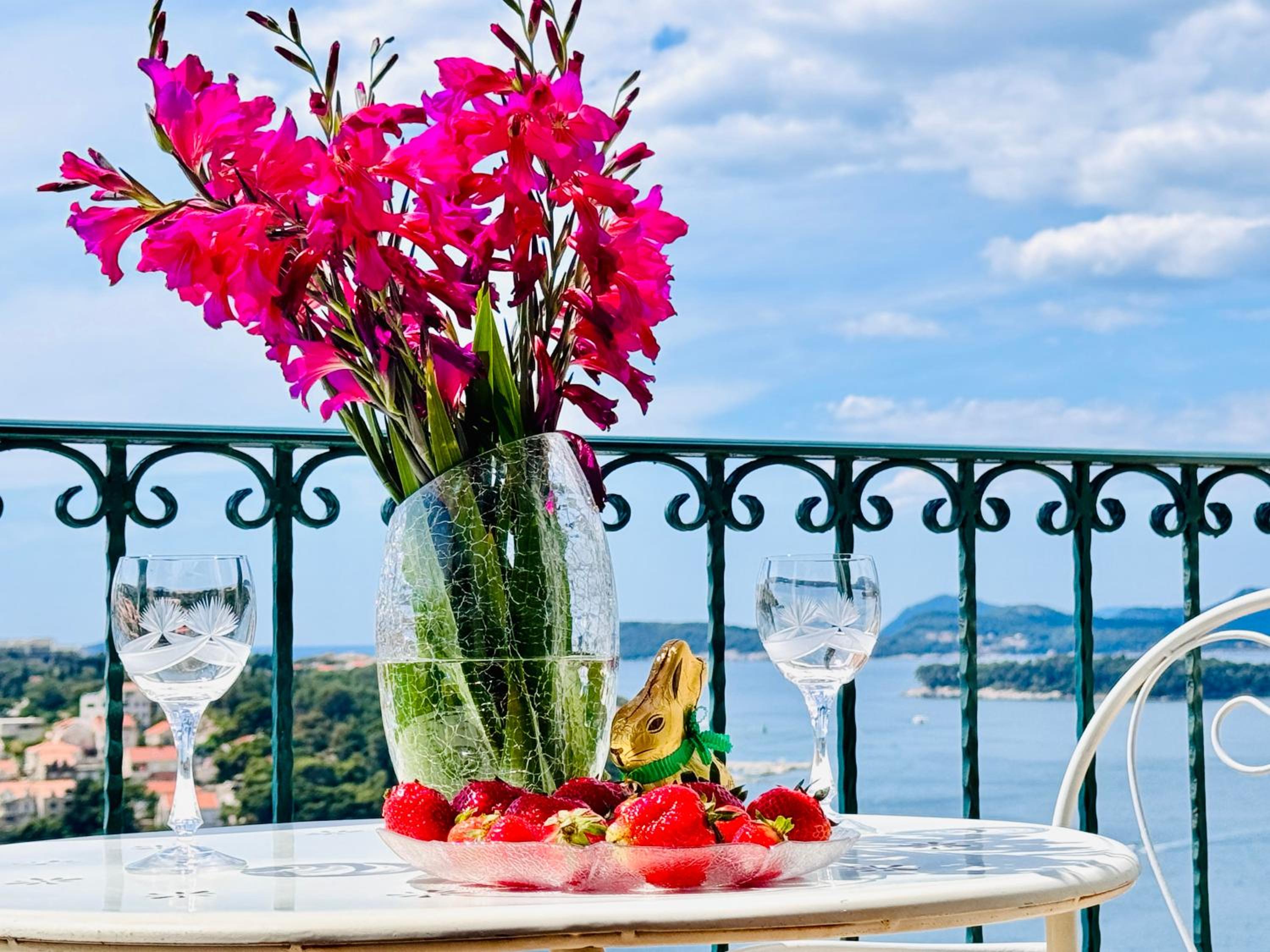 Dalmatian House, spacious stone terraces, balcony , views
