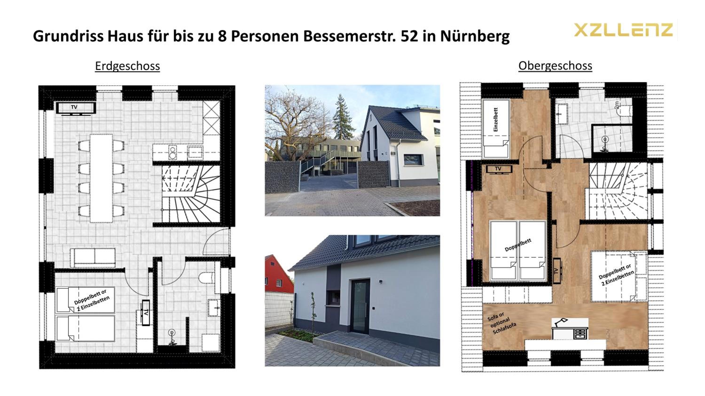 Xzllenz - 4 Schlafzimmer, Zentral, Parken, U-Bahn, 2 Bäder, 4 Smart-TV, optional Einzelbett
