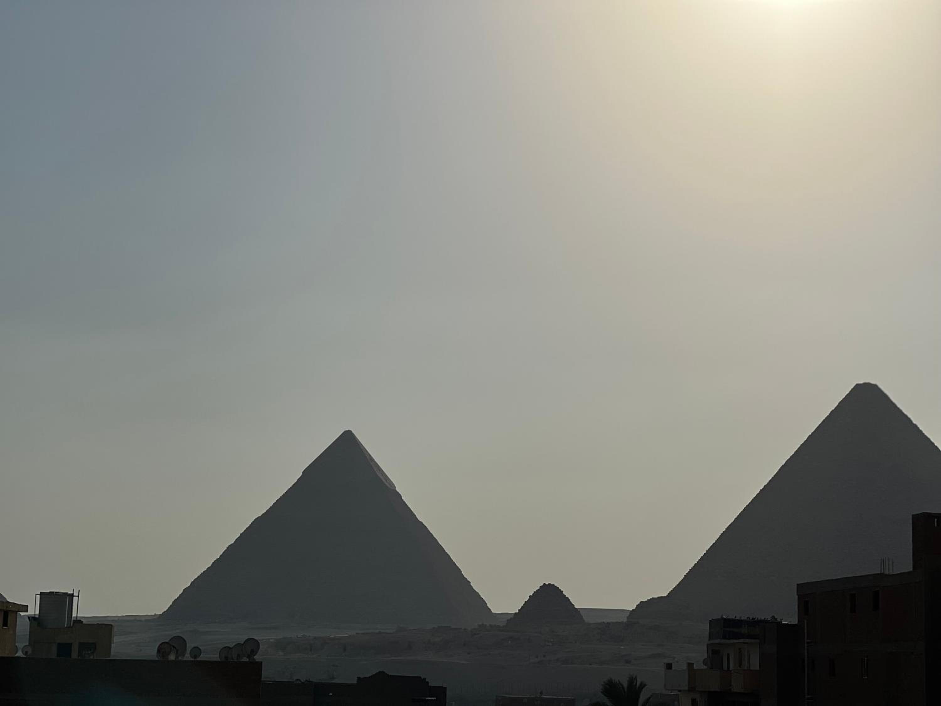 Holiday pyramids view