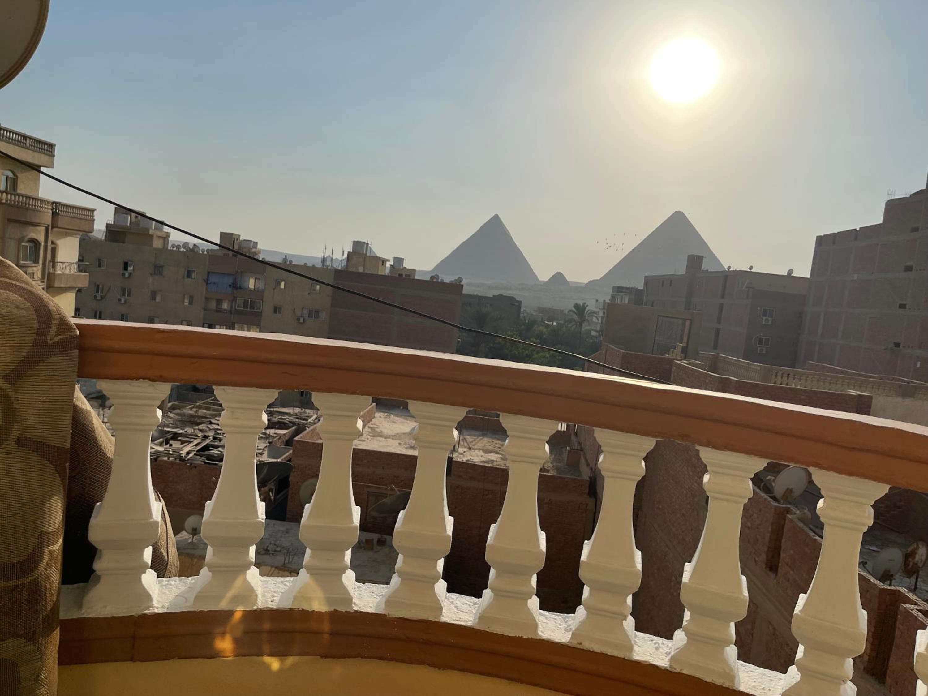 Holiday pyramids view